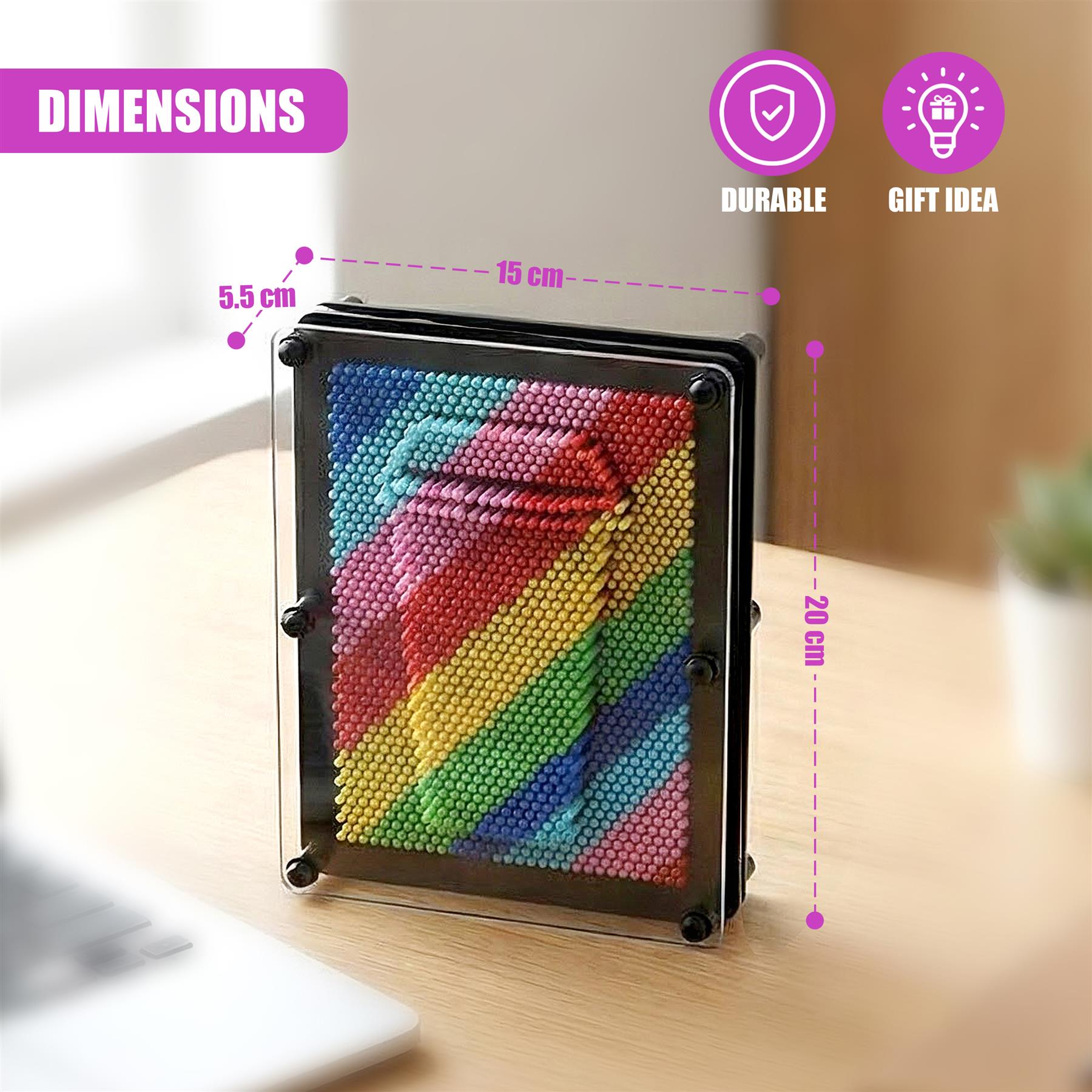 Rainbow 3D Plastic Pin Art