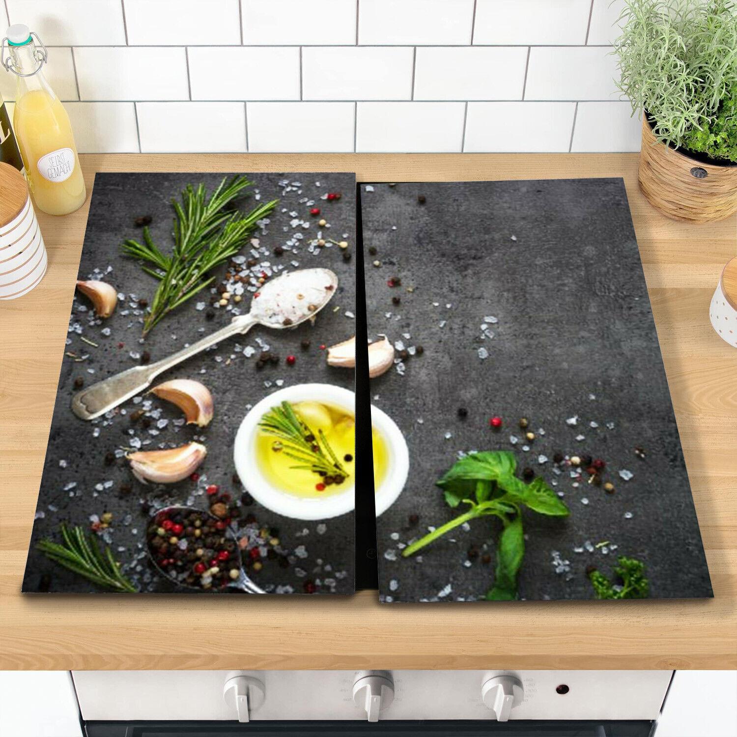 Glass Cutting Boards with Salt & Garlic Design by Geezy - The Magic Toy Shop