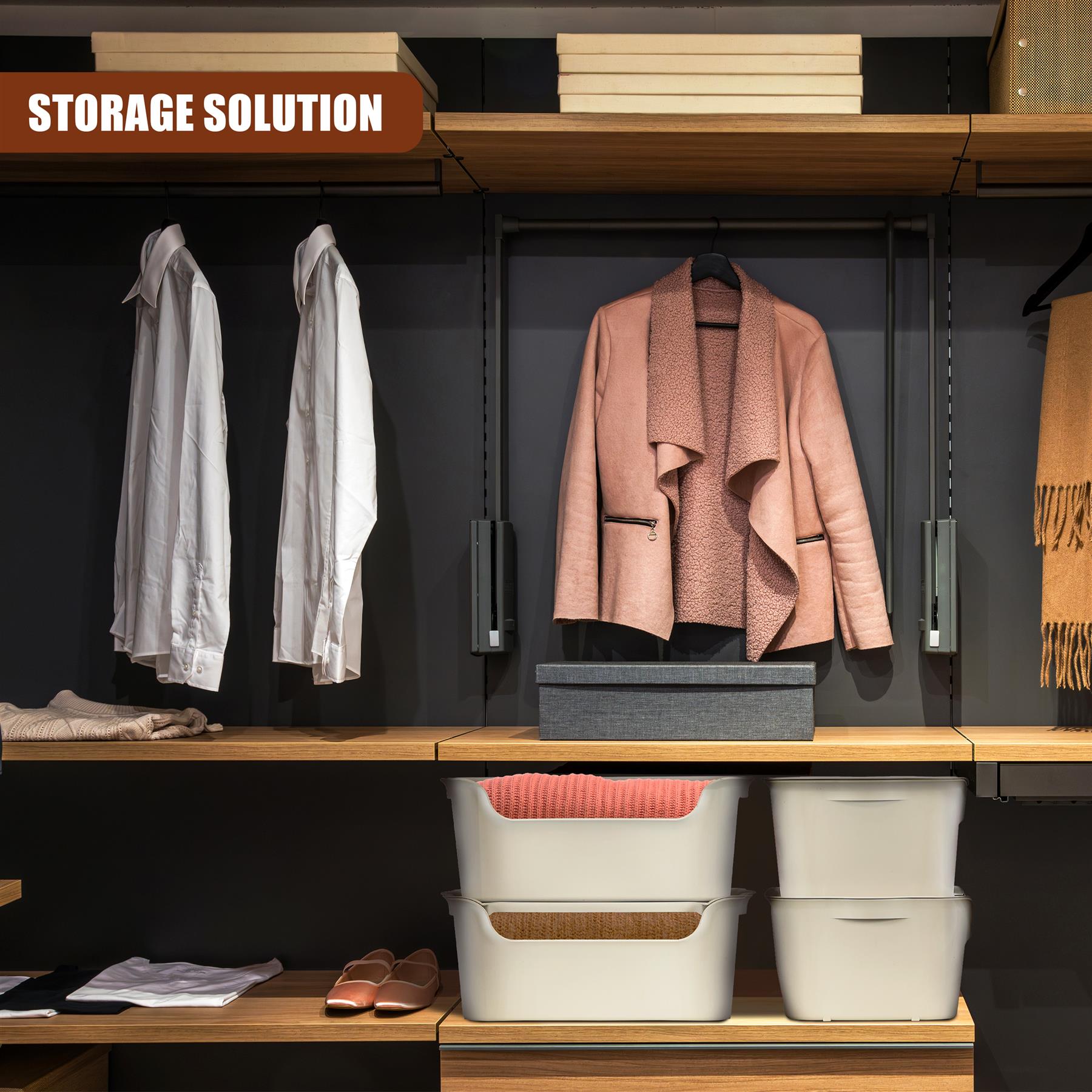 Storage Boxes with Lids Set of 4
