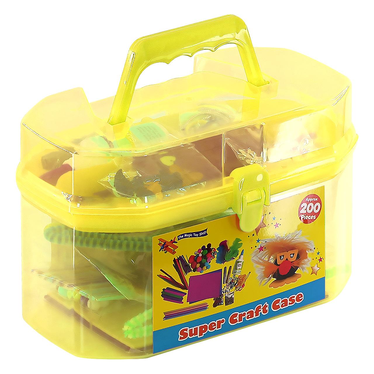 The Magic Toy Shop Yellow Kids Super Craft Carry Case