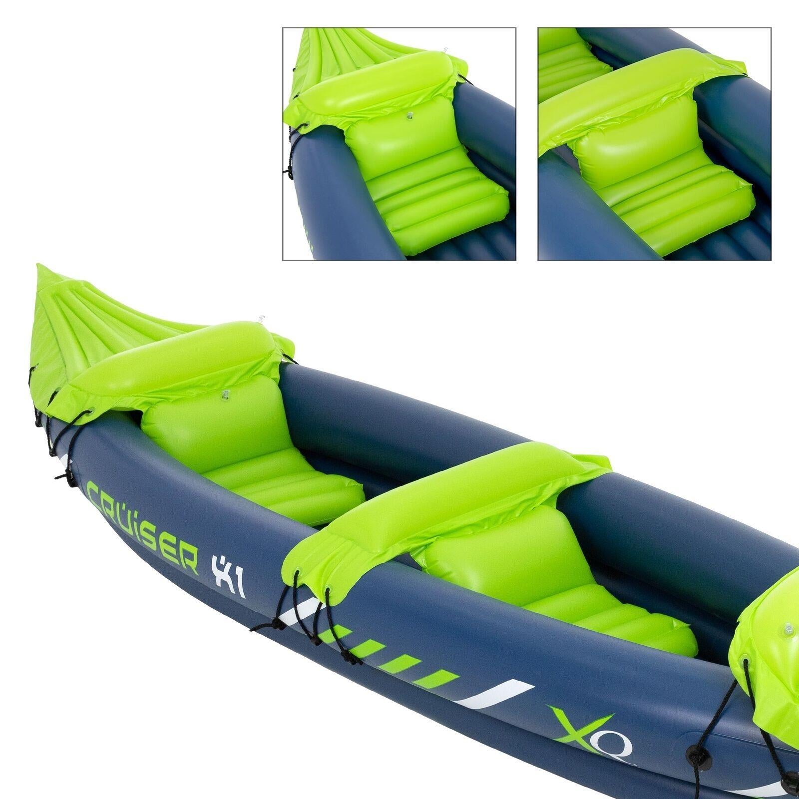 GEEZY 2 Man Person Inflatable Canoe Kayak Dinghy Boat with Double Paddle by GEEZY - The Magic Toy Shop