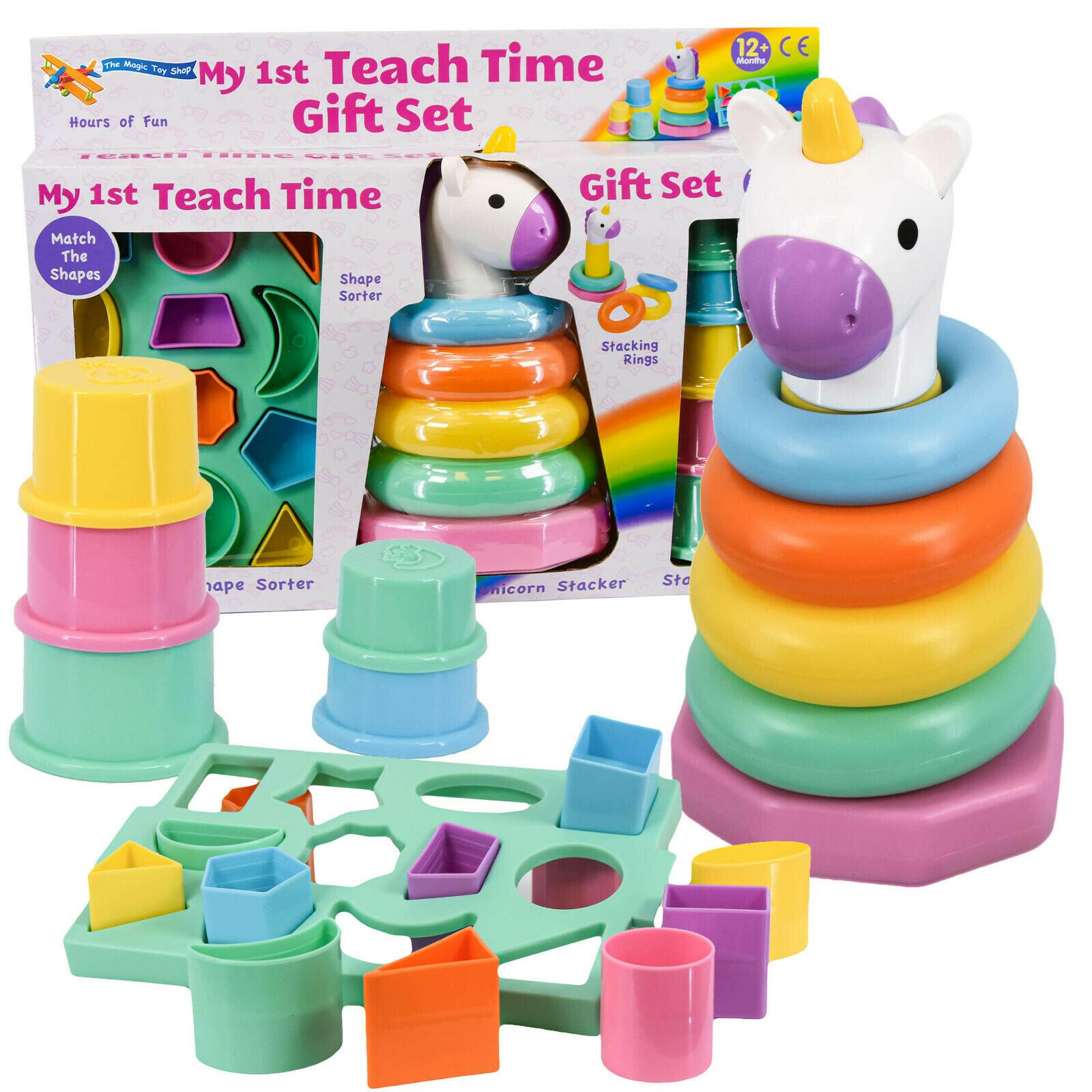 The Magic Toy Shop My 1st Sorting & Stacking Shapes Cups Rings Toy Set