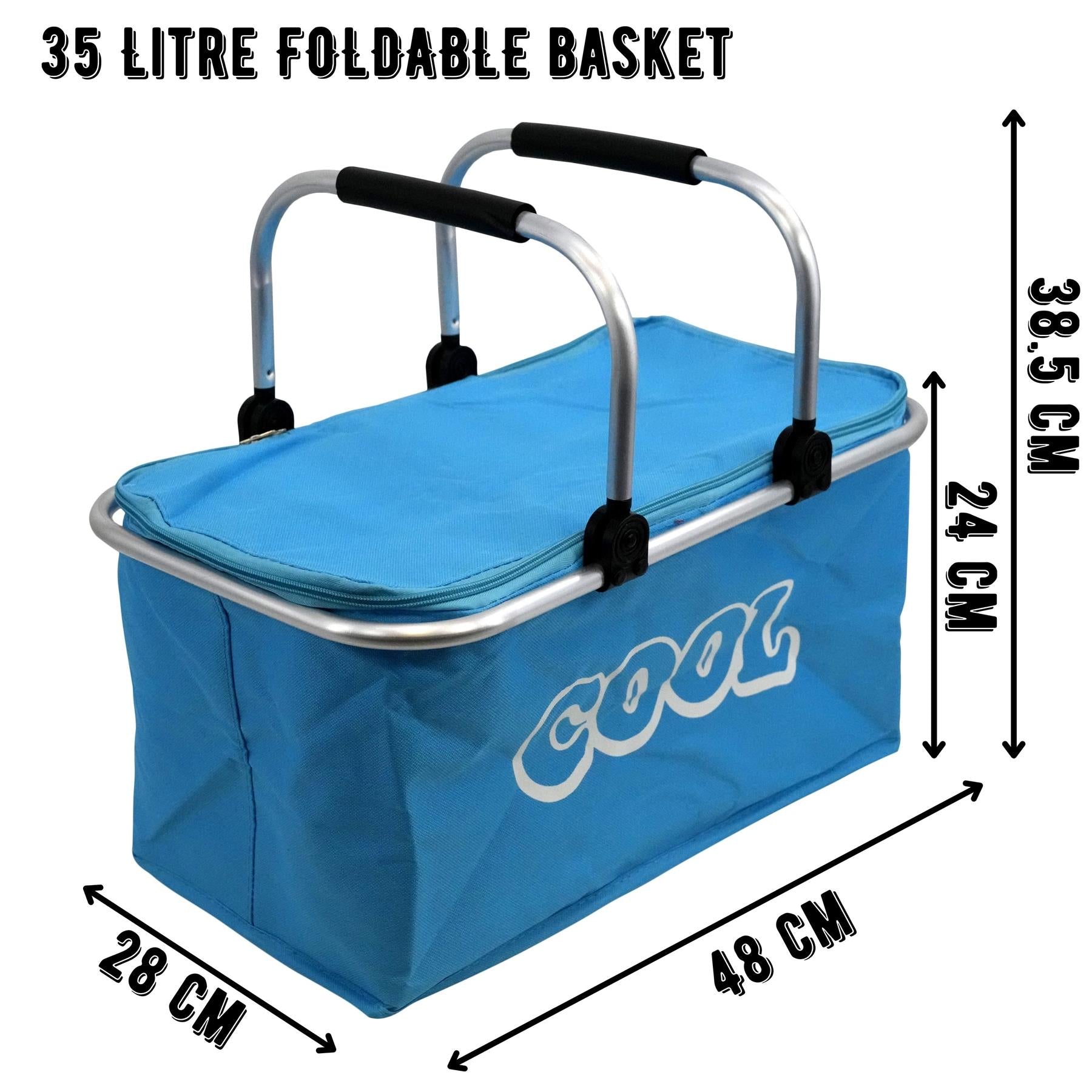 GEEZY Blue Cooler Basket Bag