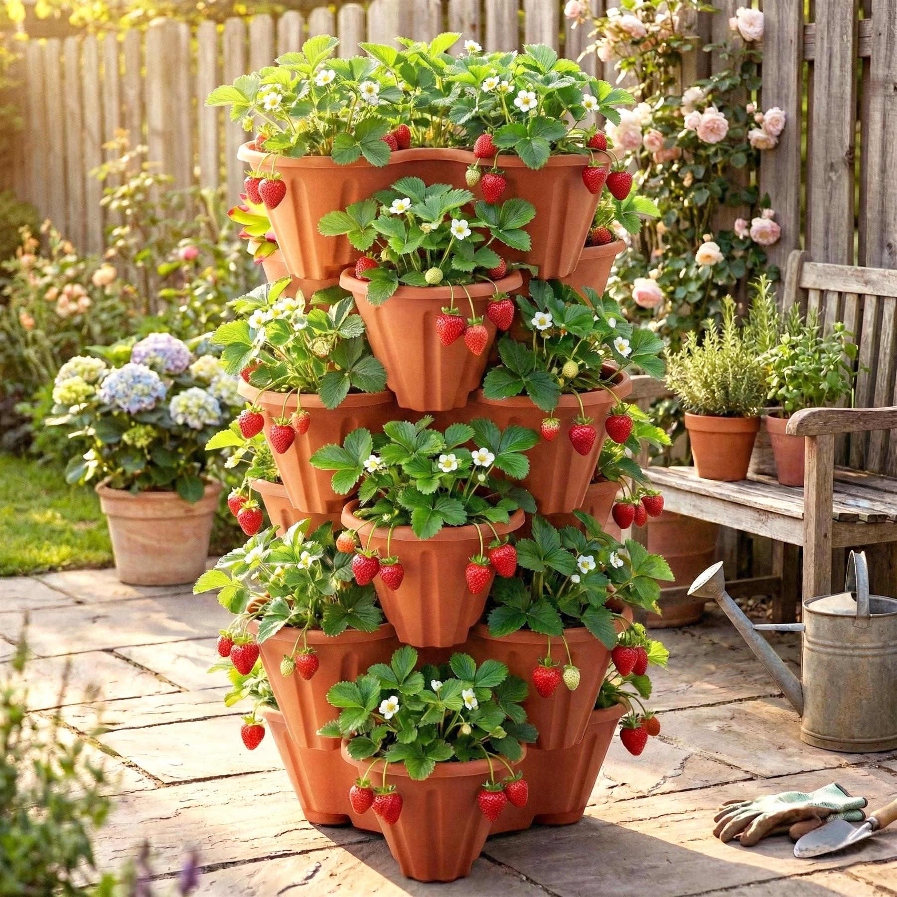Stackable Strawberry Planter