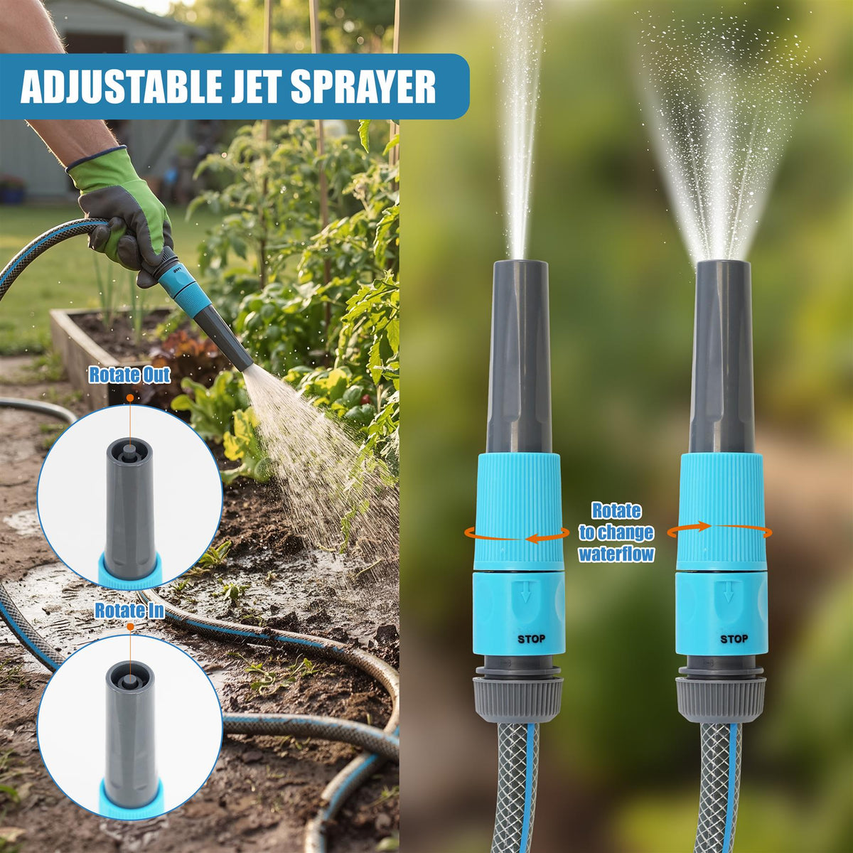 Garden Hose Set - 4 Pcs