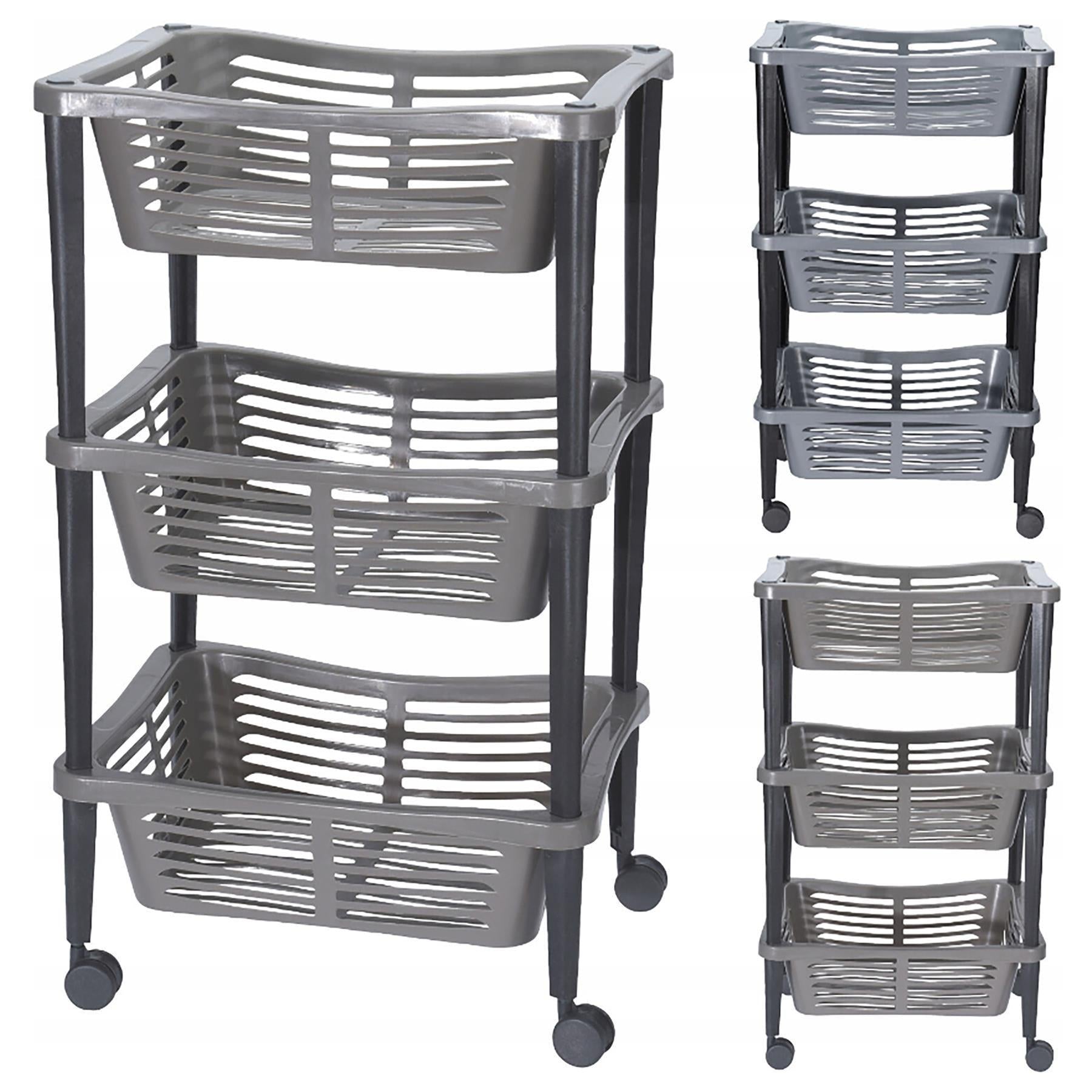 Geezy 3 Tier Wheel Mounted Trolley