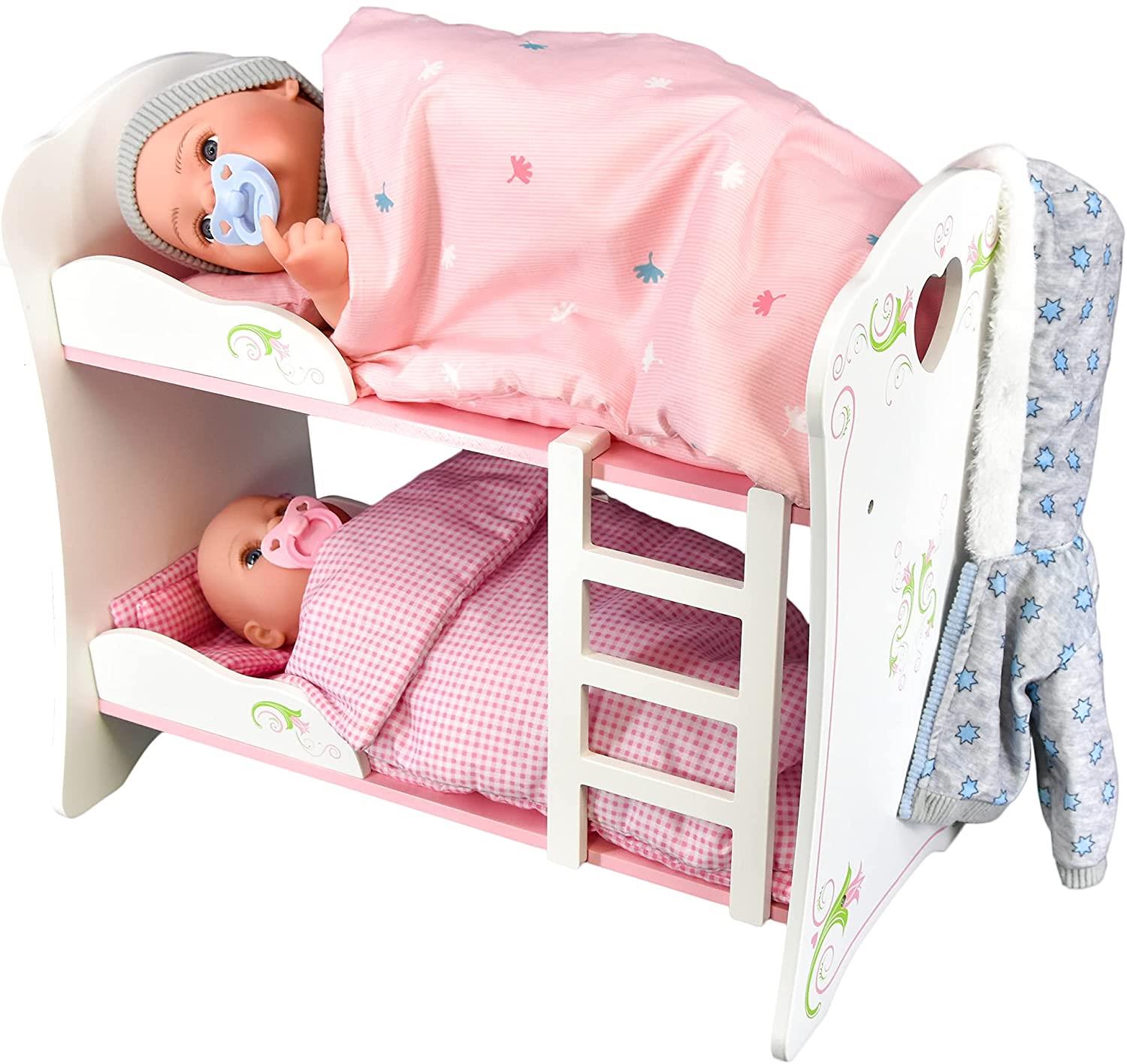 Dolls Wooden Bunk Bed by BiBi Doll - The Magic Toy Shop