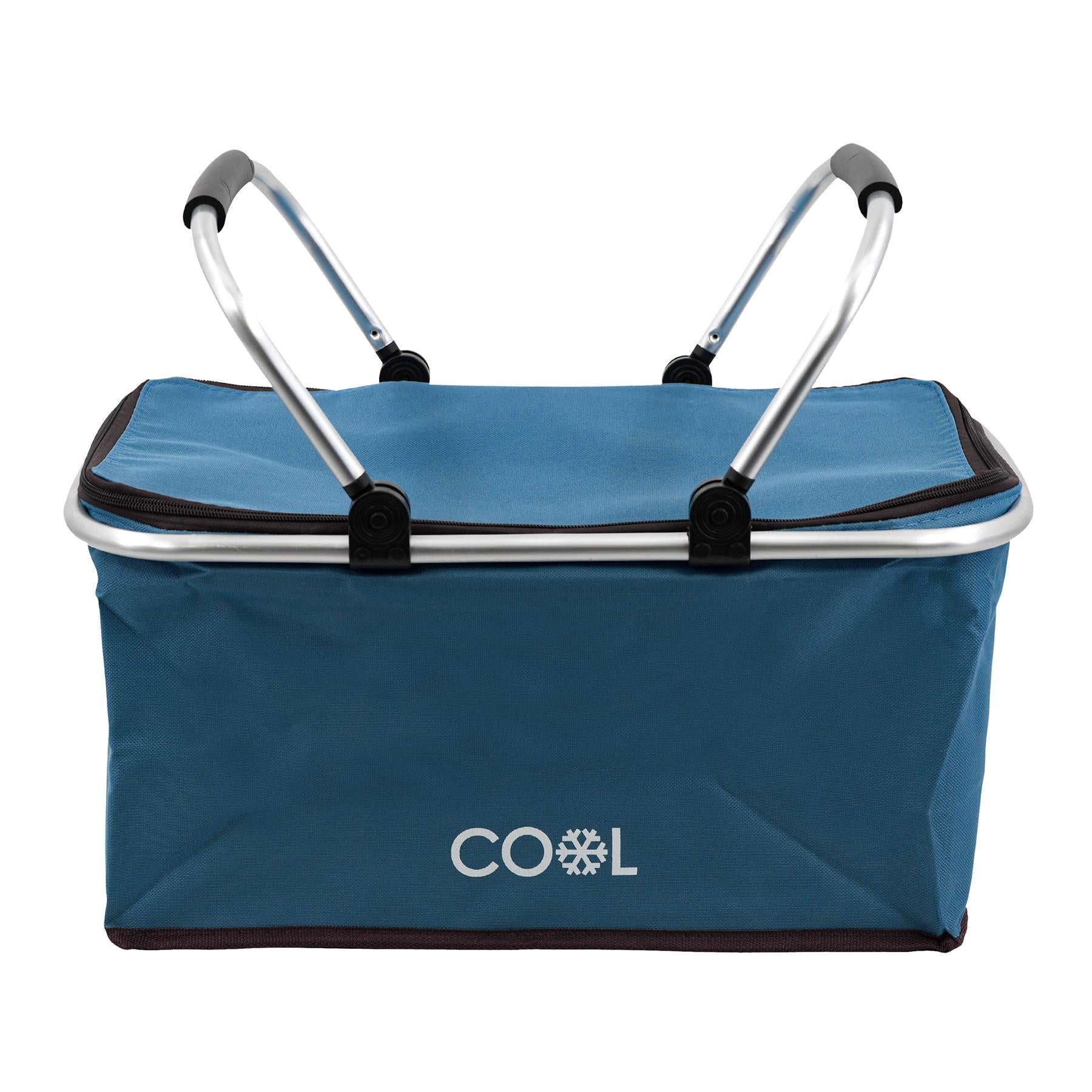 Navy Cooler Basket Bag
