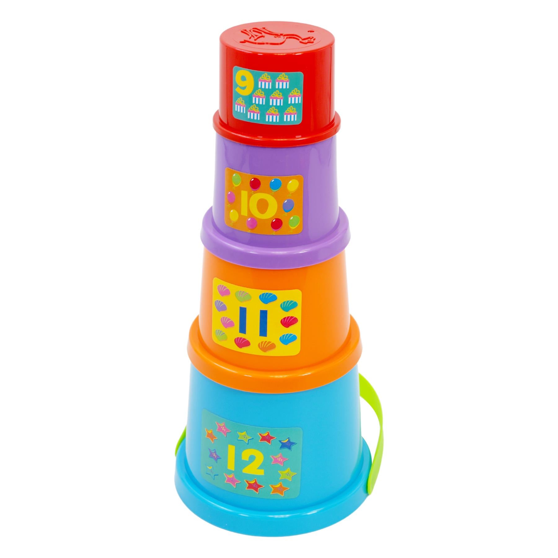 The Magic Toy Shop Gerry the Giraffe Shape Sorting Jumbo Stacking Cups