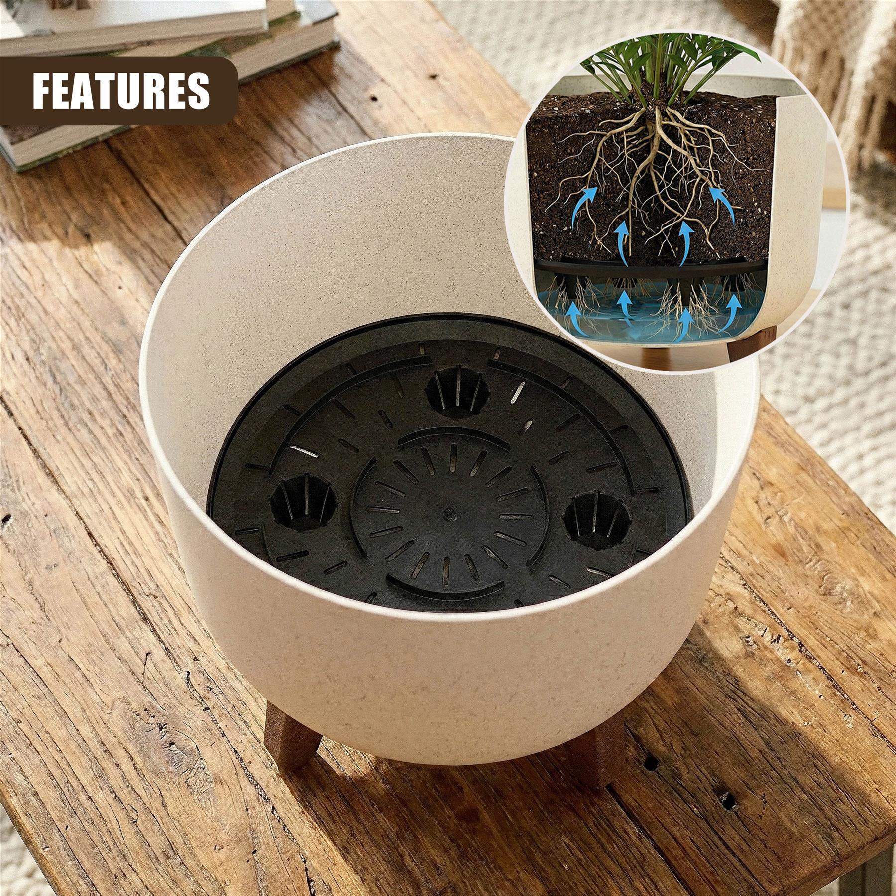 Plant Pot with Legs, 24 cm
