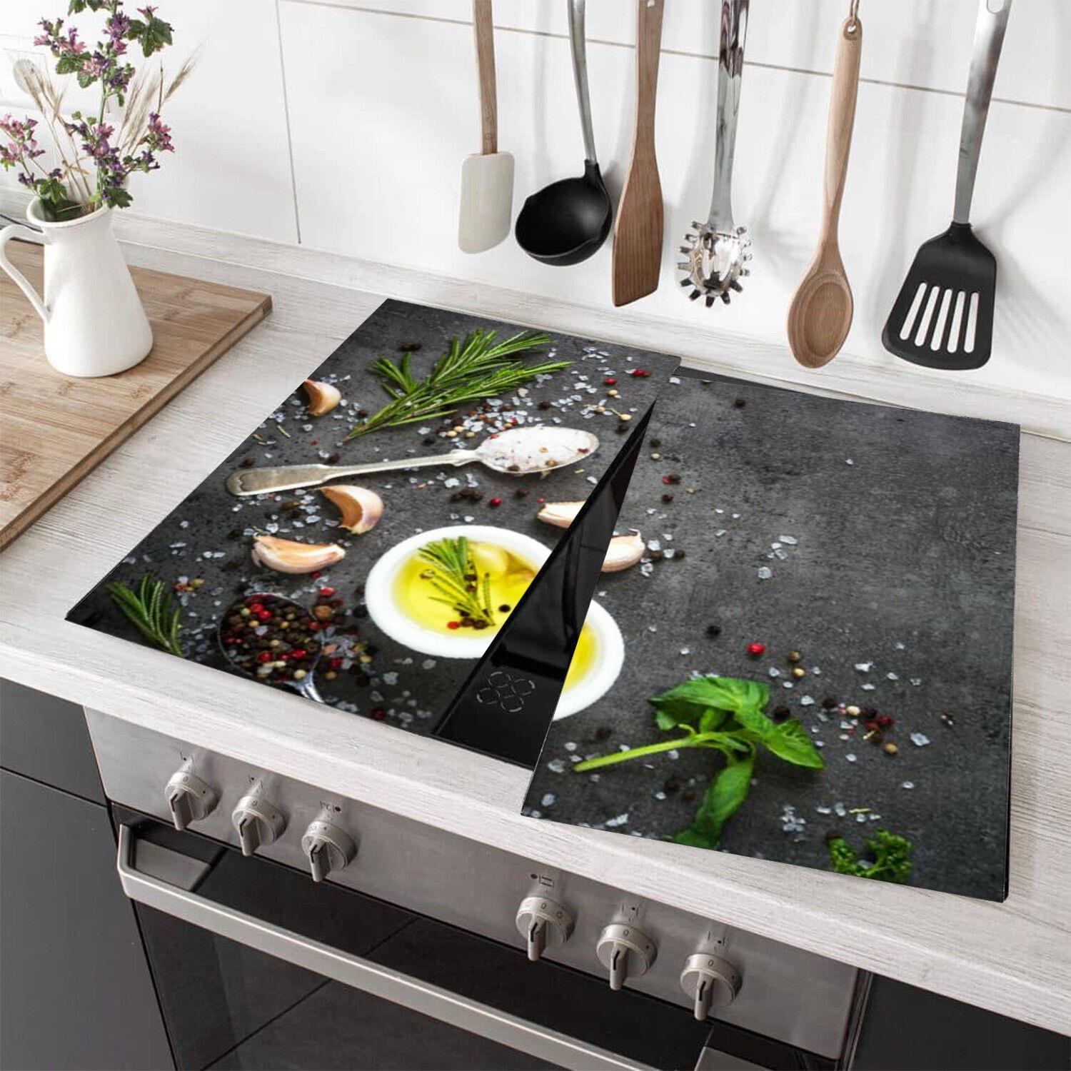 Glass Cutting Boards with Salt & Garlic Design by Geezy - The Magic Toy Shop