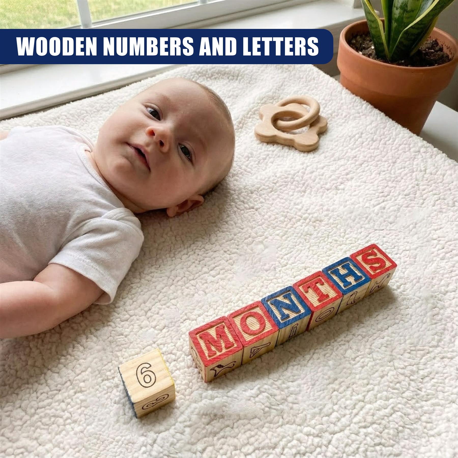 Wooden Block Set ABC 123 Number Block Set