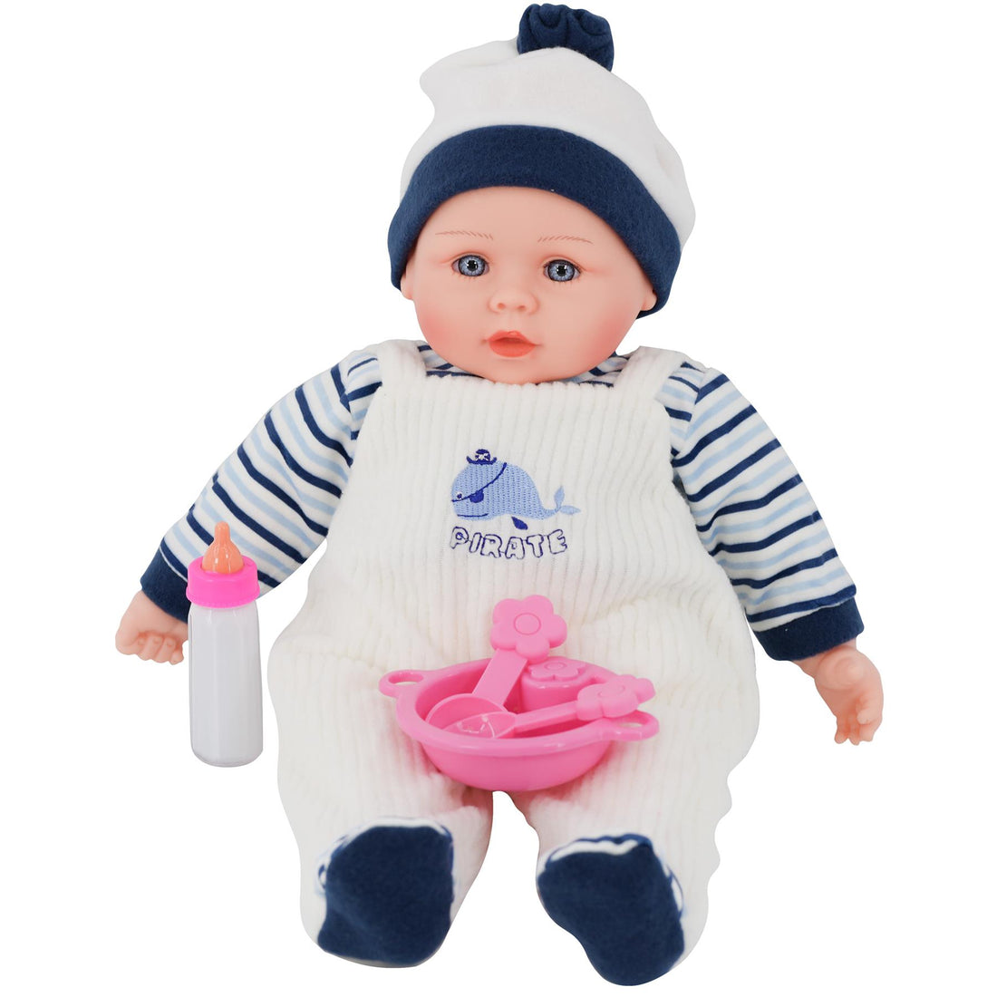 16” Baby Girl Doll With Extra Boy Outfit, Sounds, Feeding Set & Magic ...