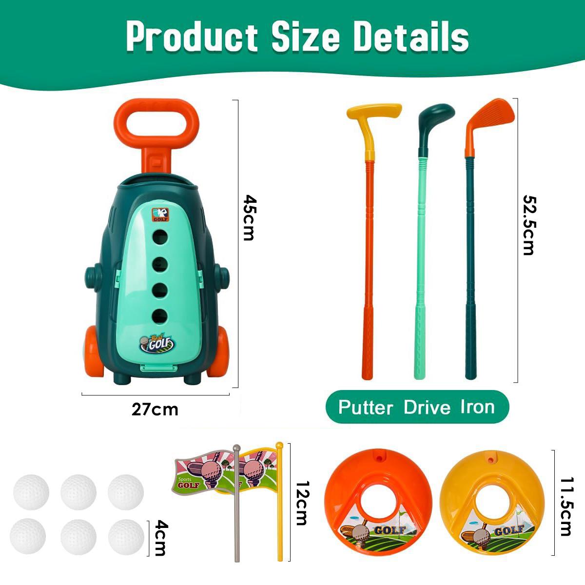 The Magic Toy Shop Kids Golf Club Set Indoor Outdoor Sports Toy