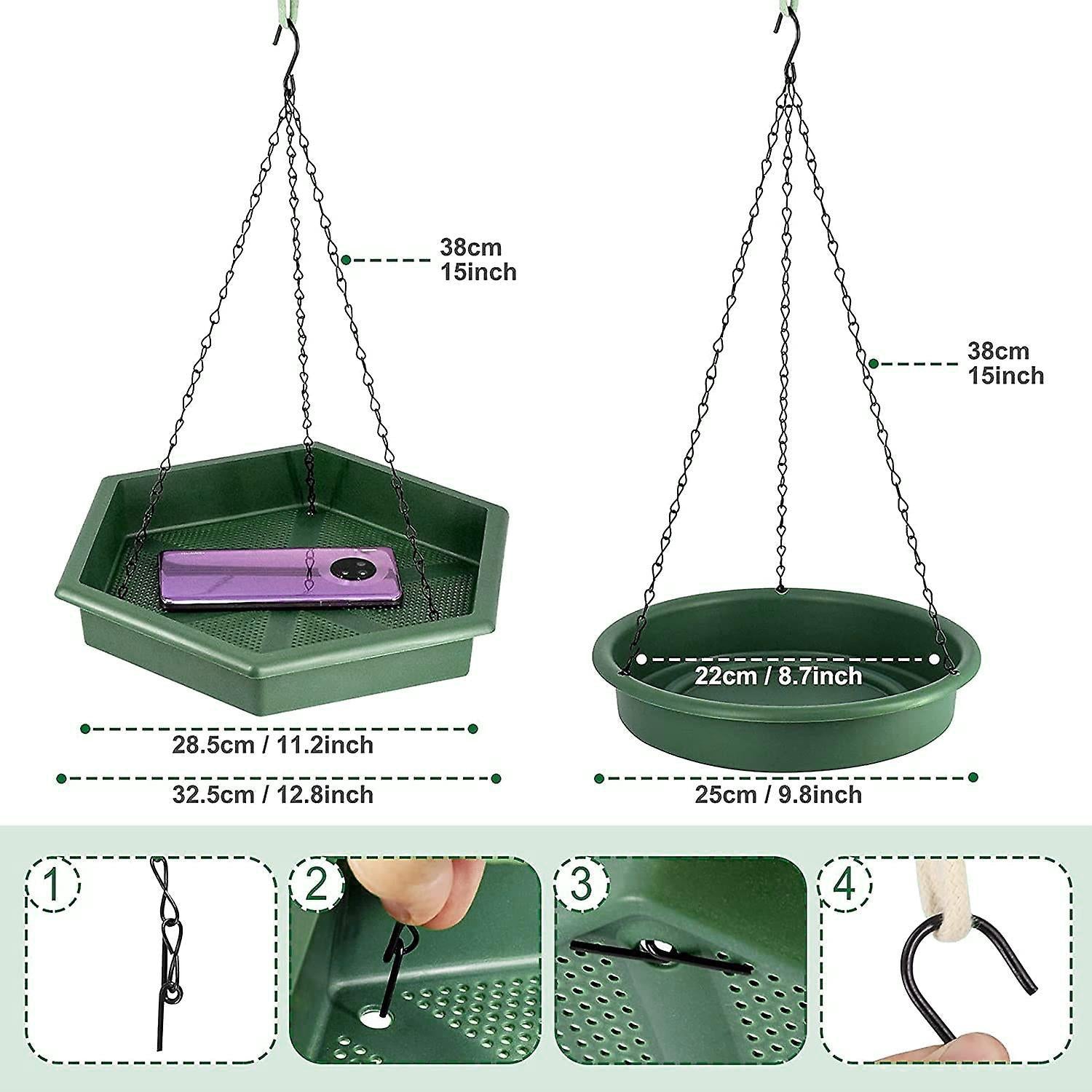 GEEZY 2 in 1 Bird Feeder & Bath