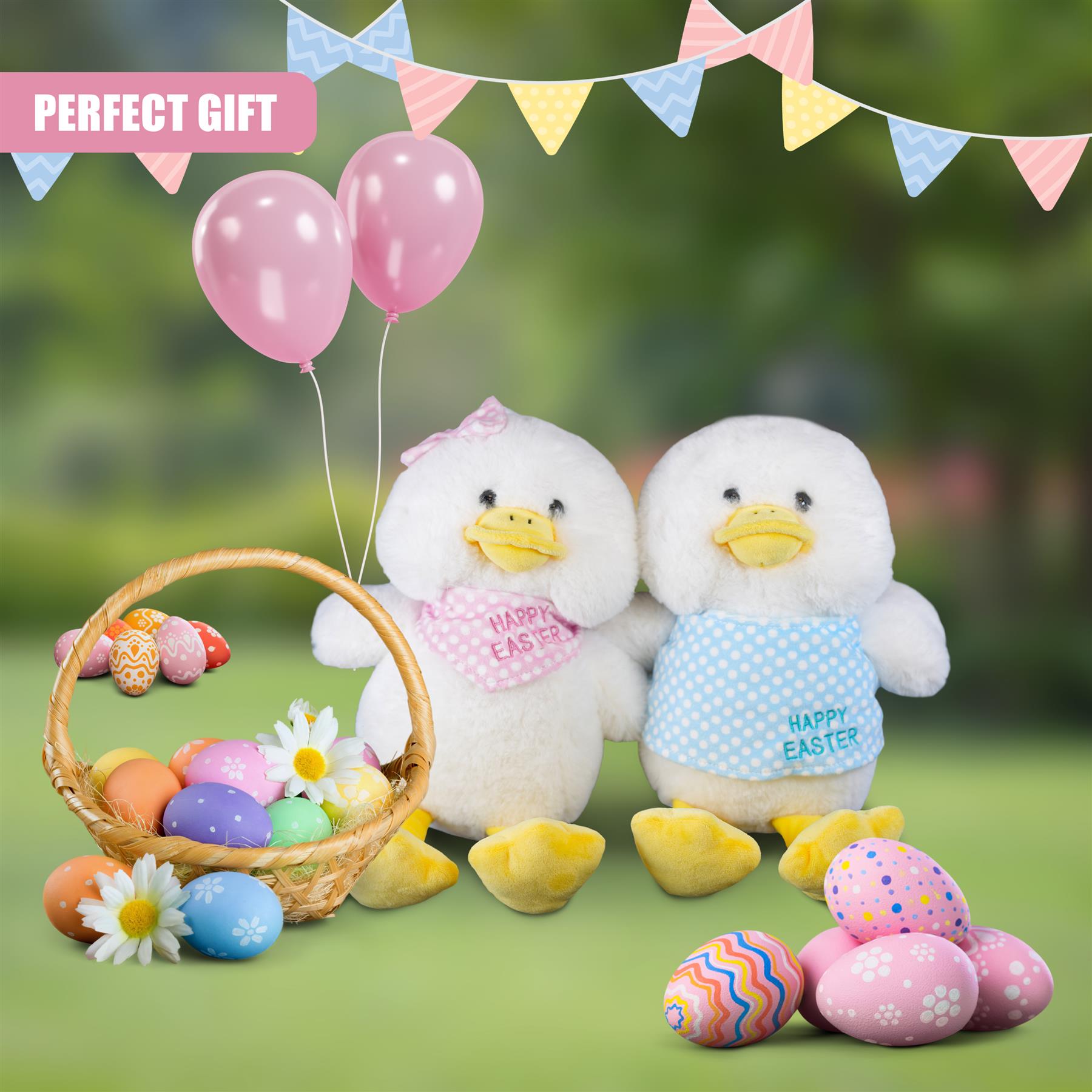 Happy Easter Chicks Super Soft Sitting Toy