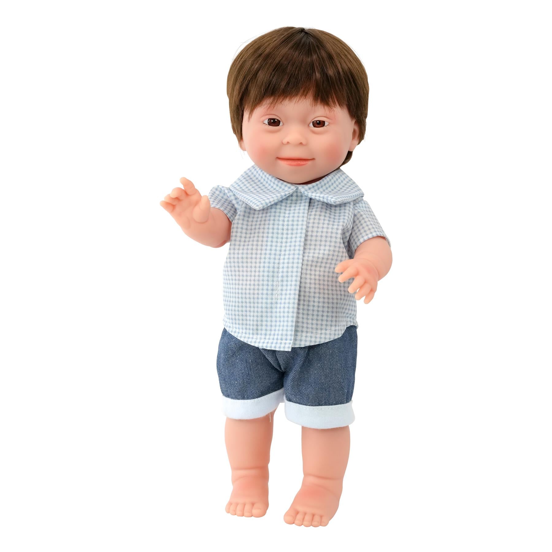 BiBi Doll Down Syndrome Boy - Brown Hair (36 cm / 14") by BiBi Doll - The Magic Toy Shop