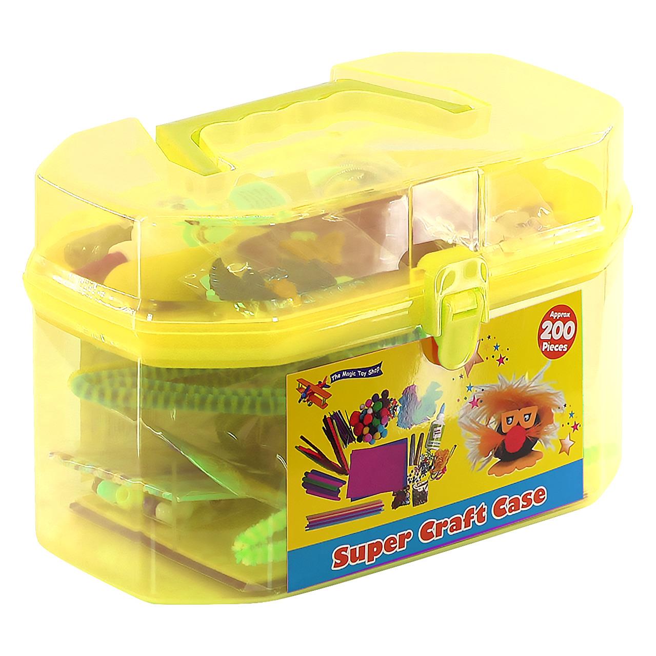 The Magic Toy Shop Yellow Kids Super Craft Carry Case