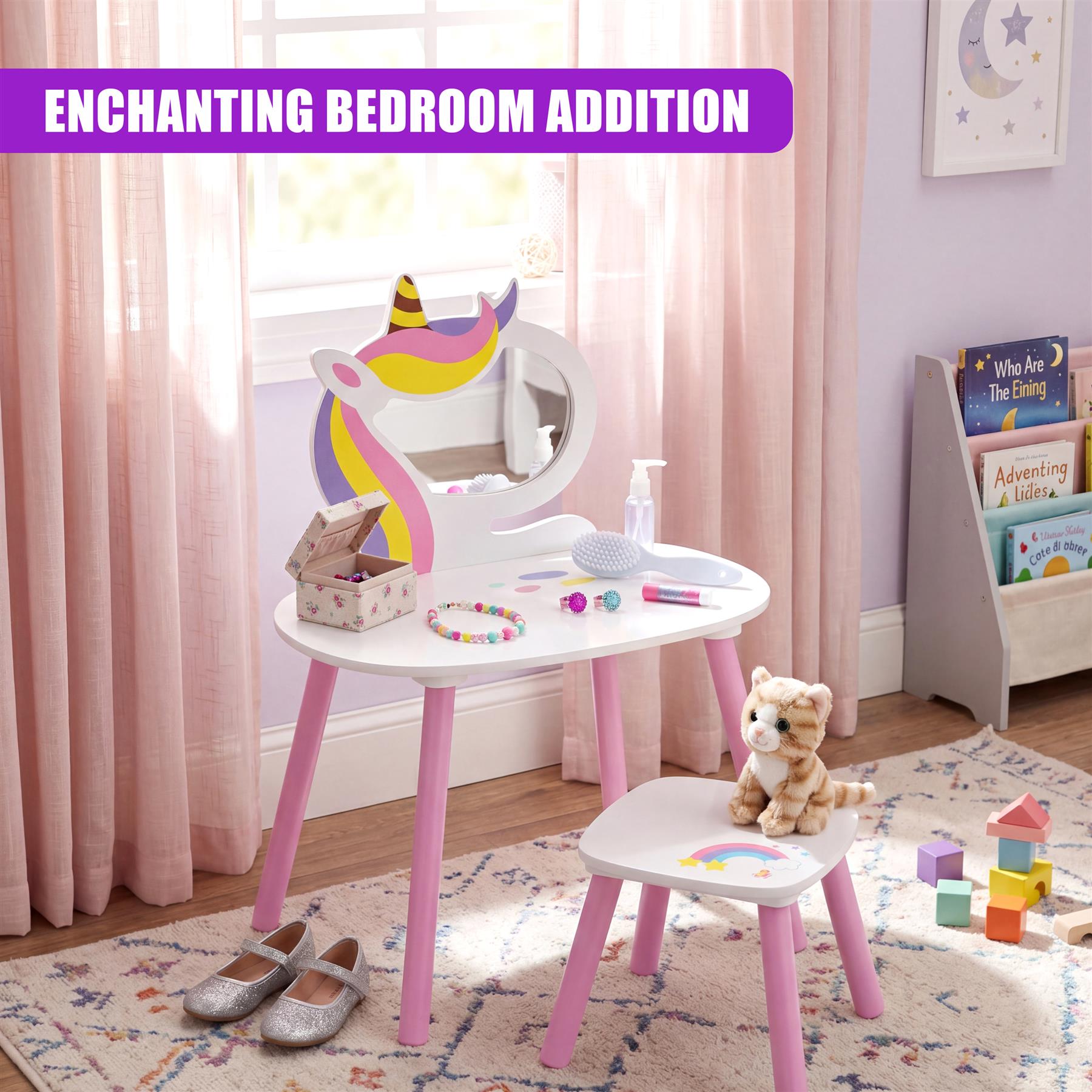 Princess Vanity Table with Stool