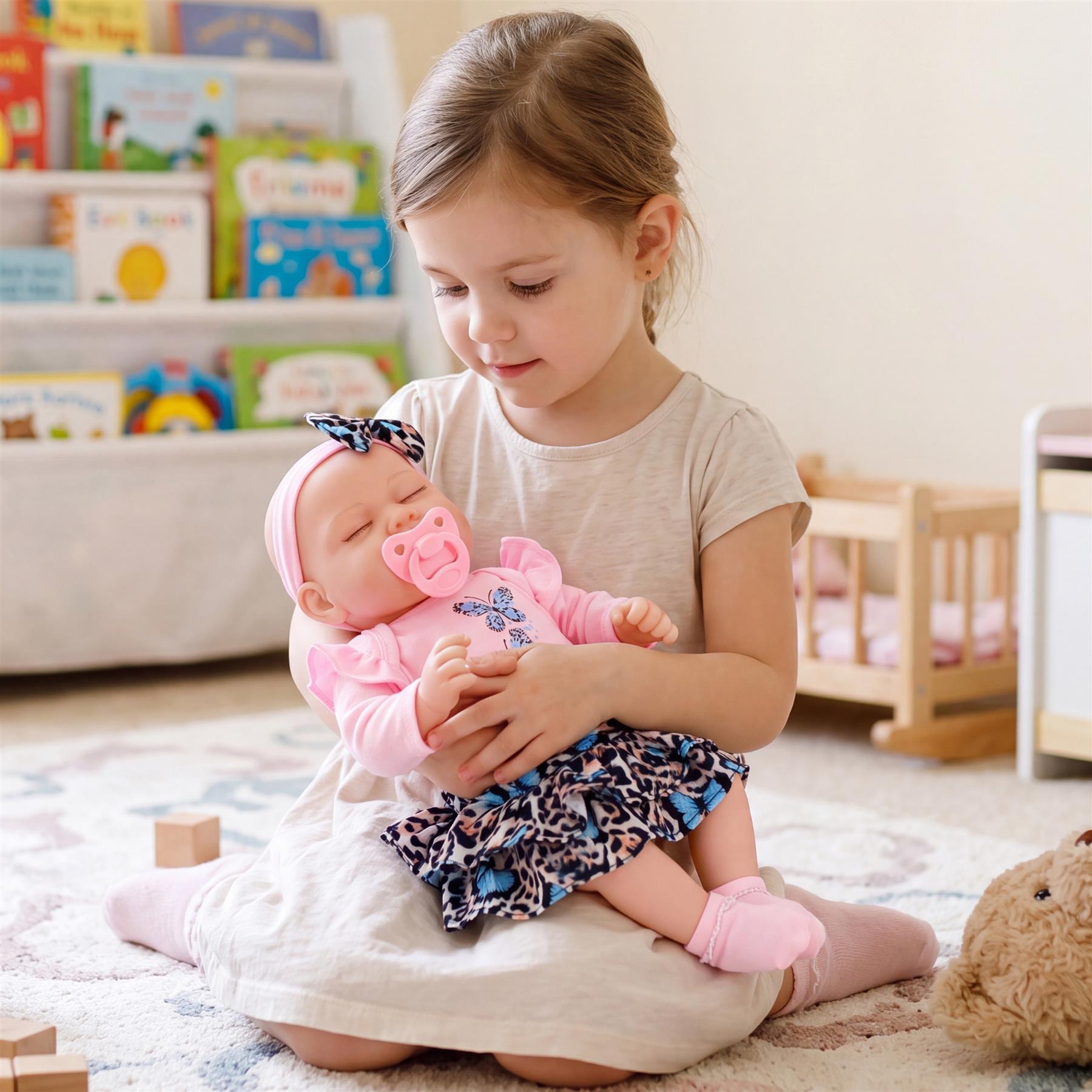 BiBi Reborn Doll Sleeping Girl "Bella" (43 cm / 17")