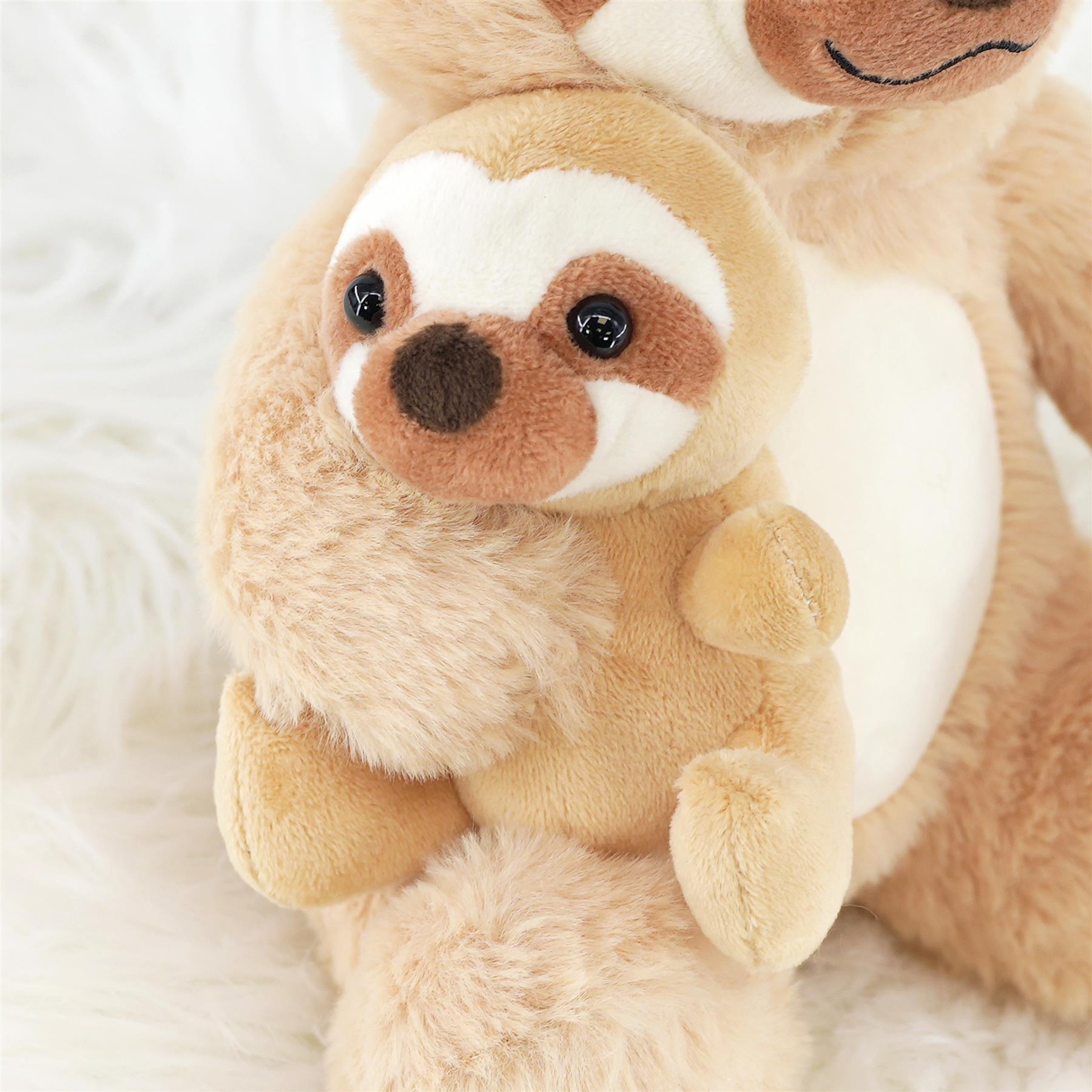 9" Mum & Baby Sloth Soft Toy