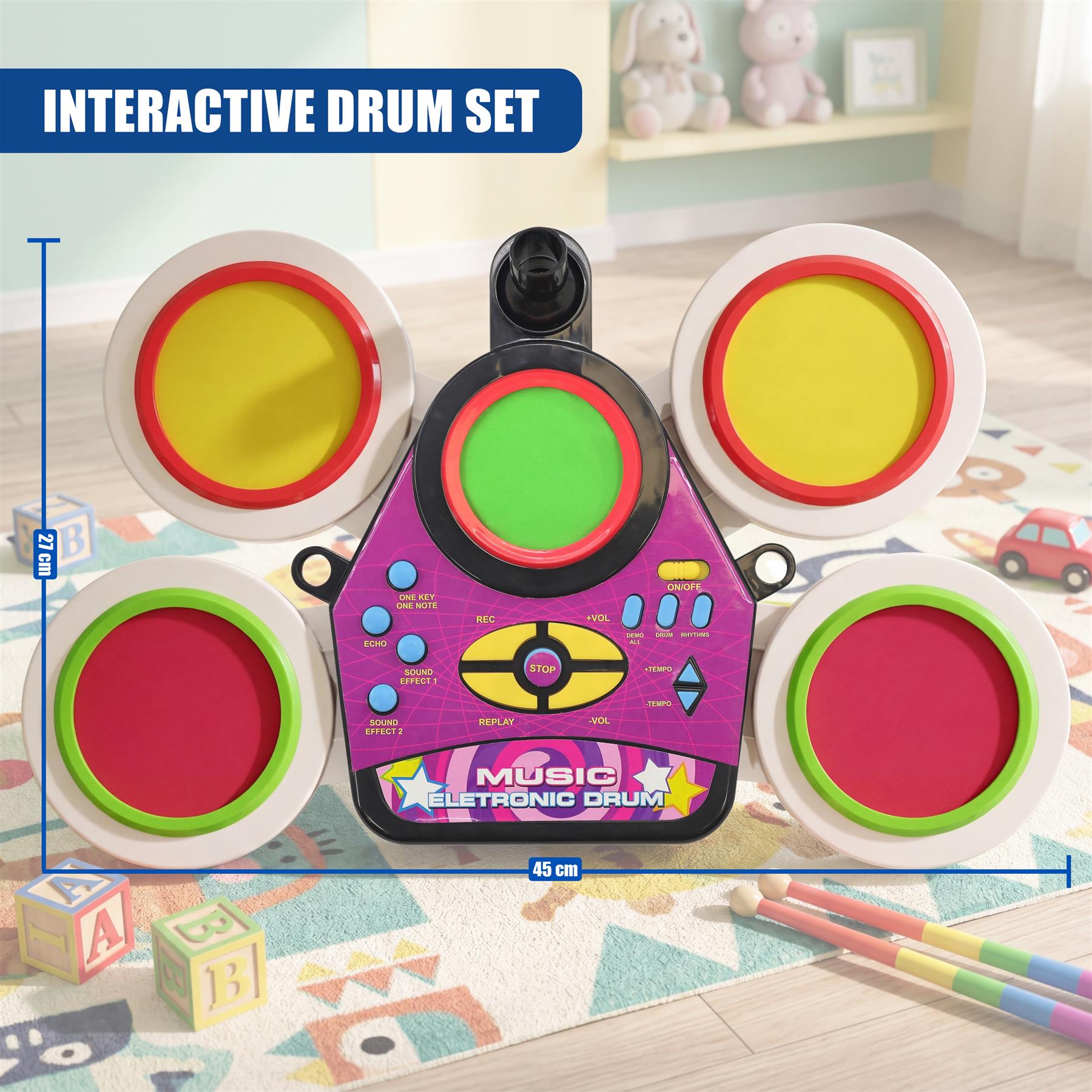 Electronic Drum Kit Playset