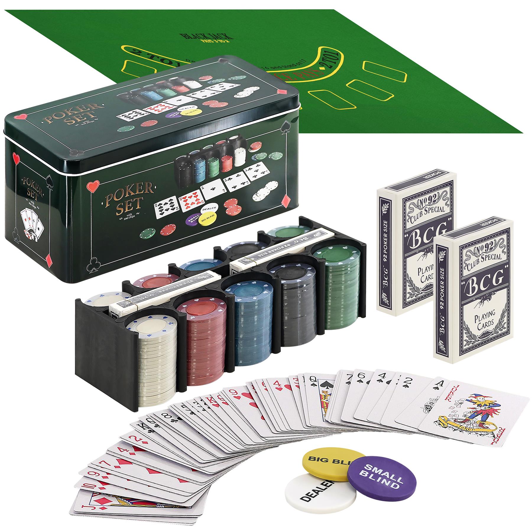 200pcs Poker Set In Metal Tin Box by The Magic Toy Shop - The Magic Toy Shop