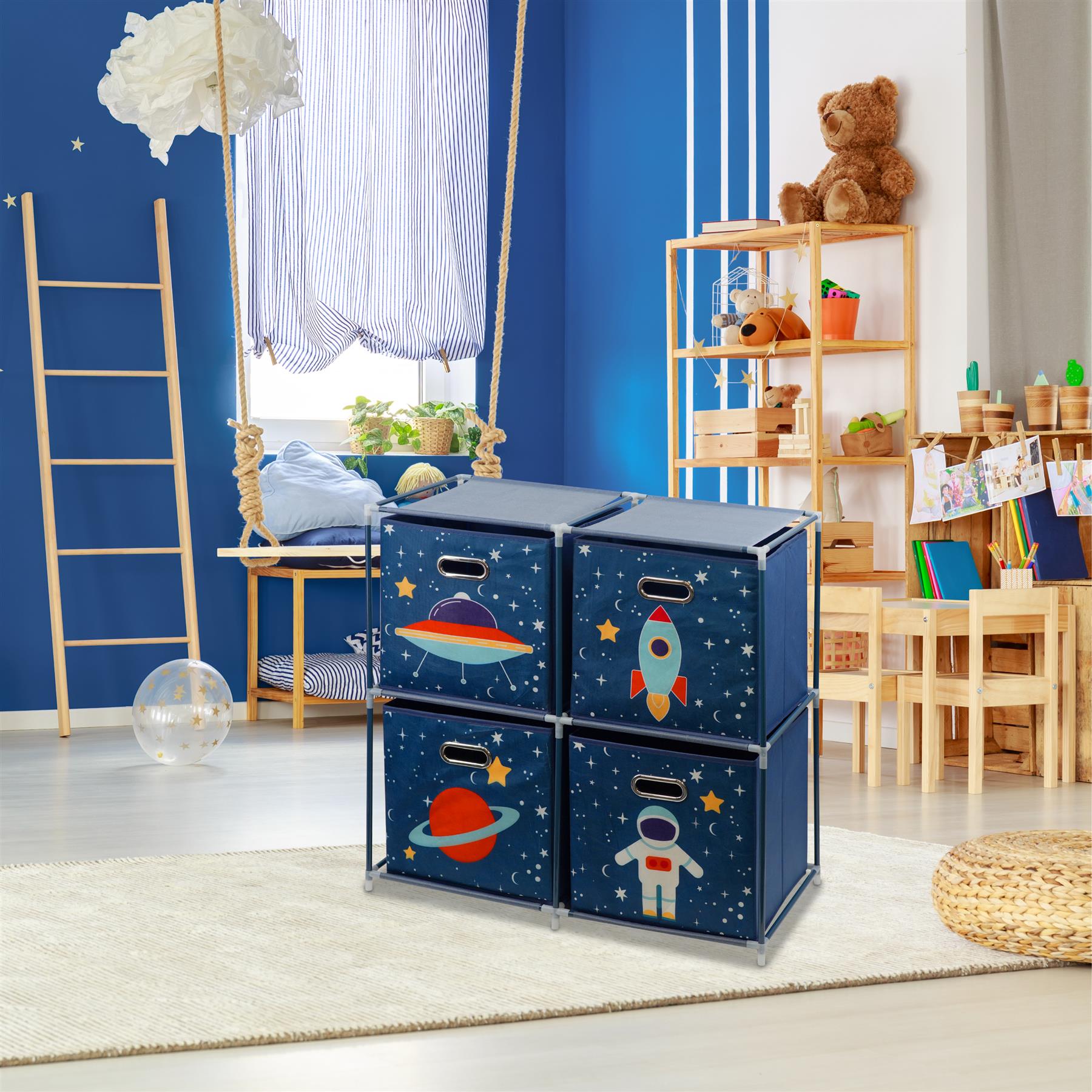 Kids Storage Cube Units, Space Theme
