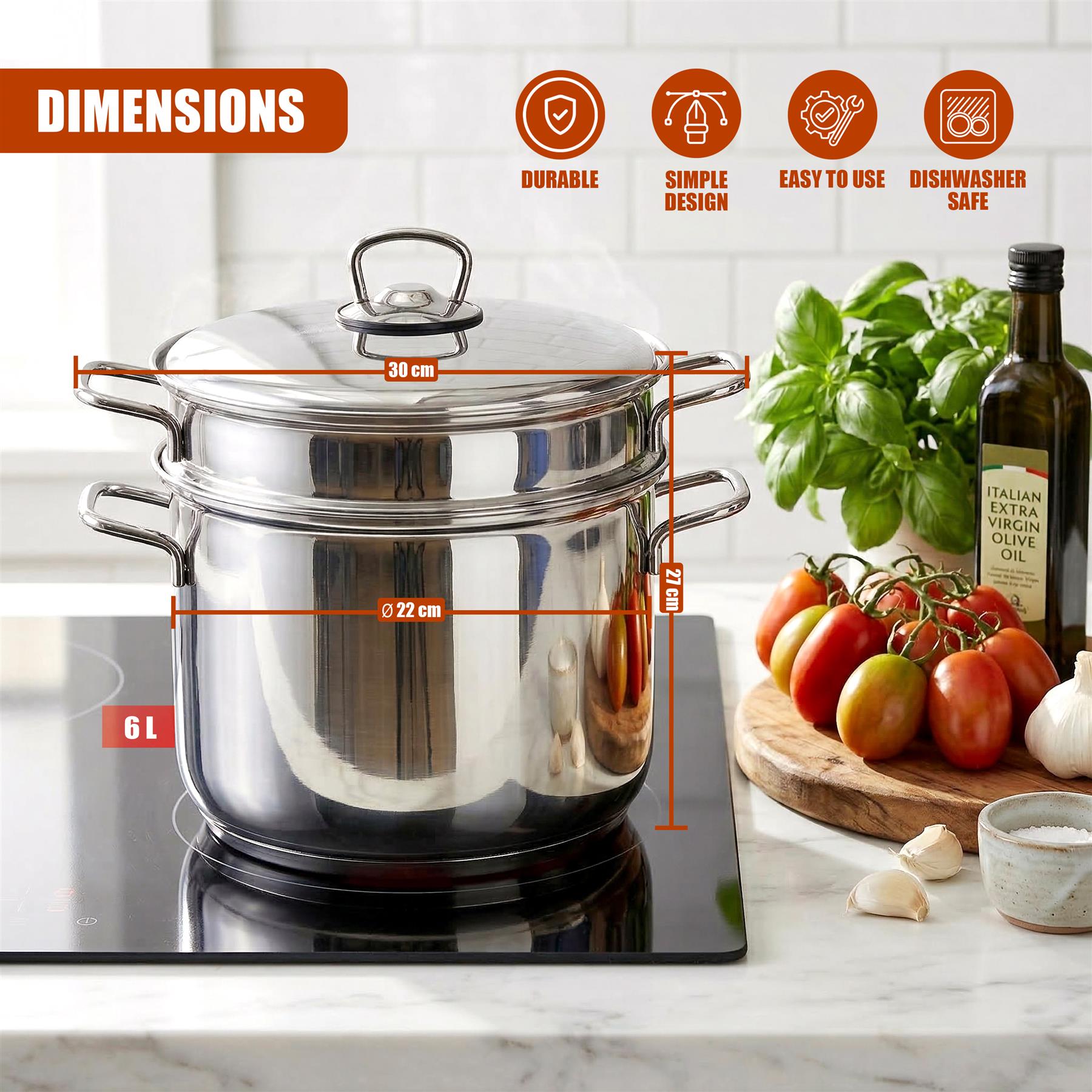 Stainless Steel Spaghetti Pasta Pot