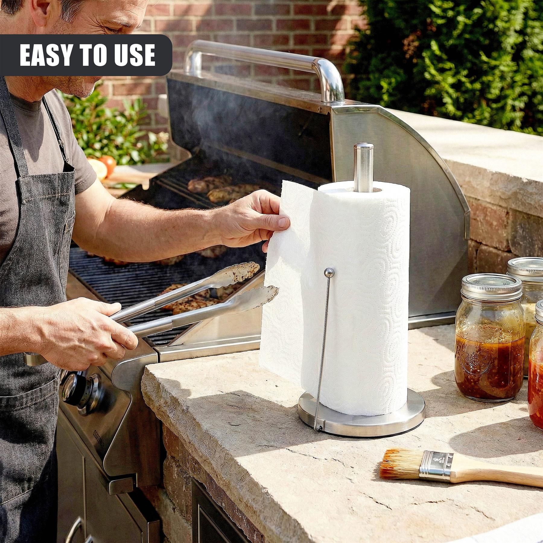 Kitchen Roll Holder with Tension Arm