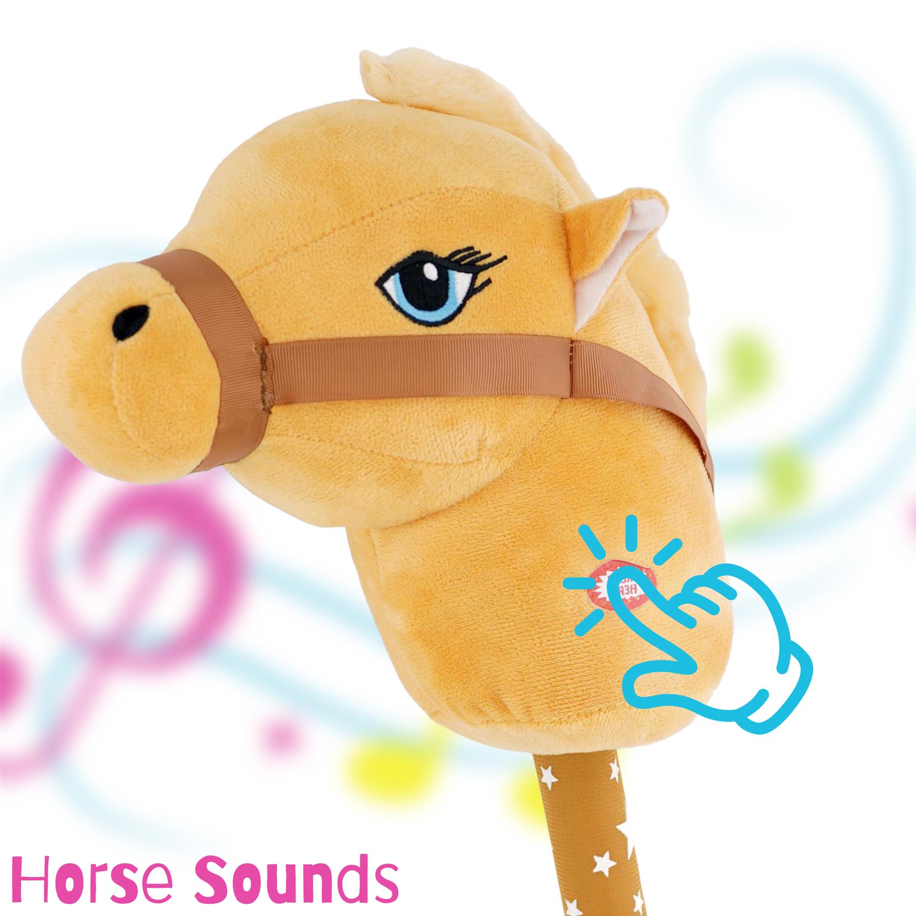 Kids Brown Hobby Horse With Sounds