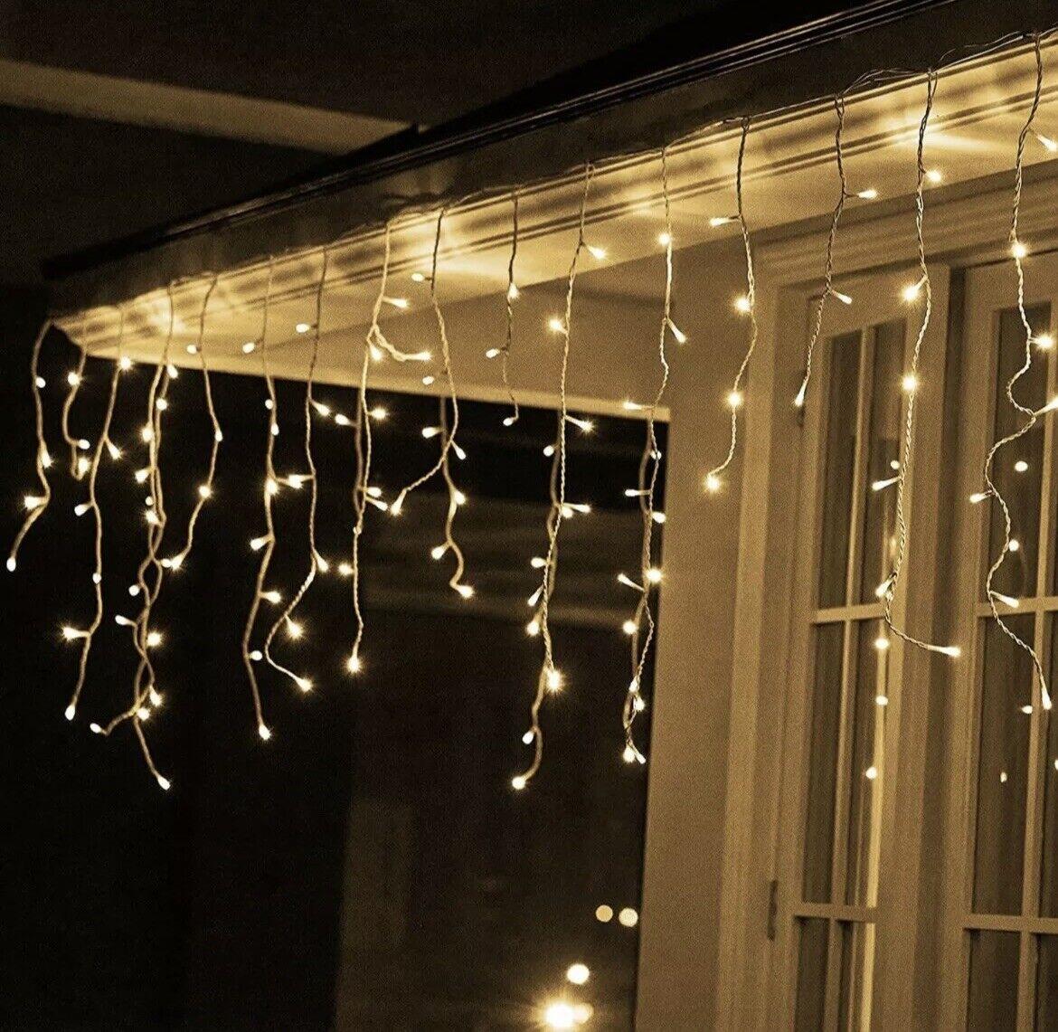 200 Christmas Warm White Led Icicle Lights by The Magic Toy Shop - The Magic Toy Shop