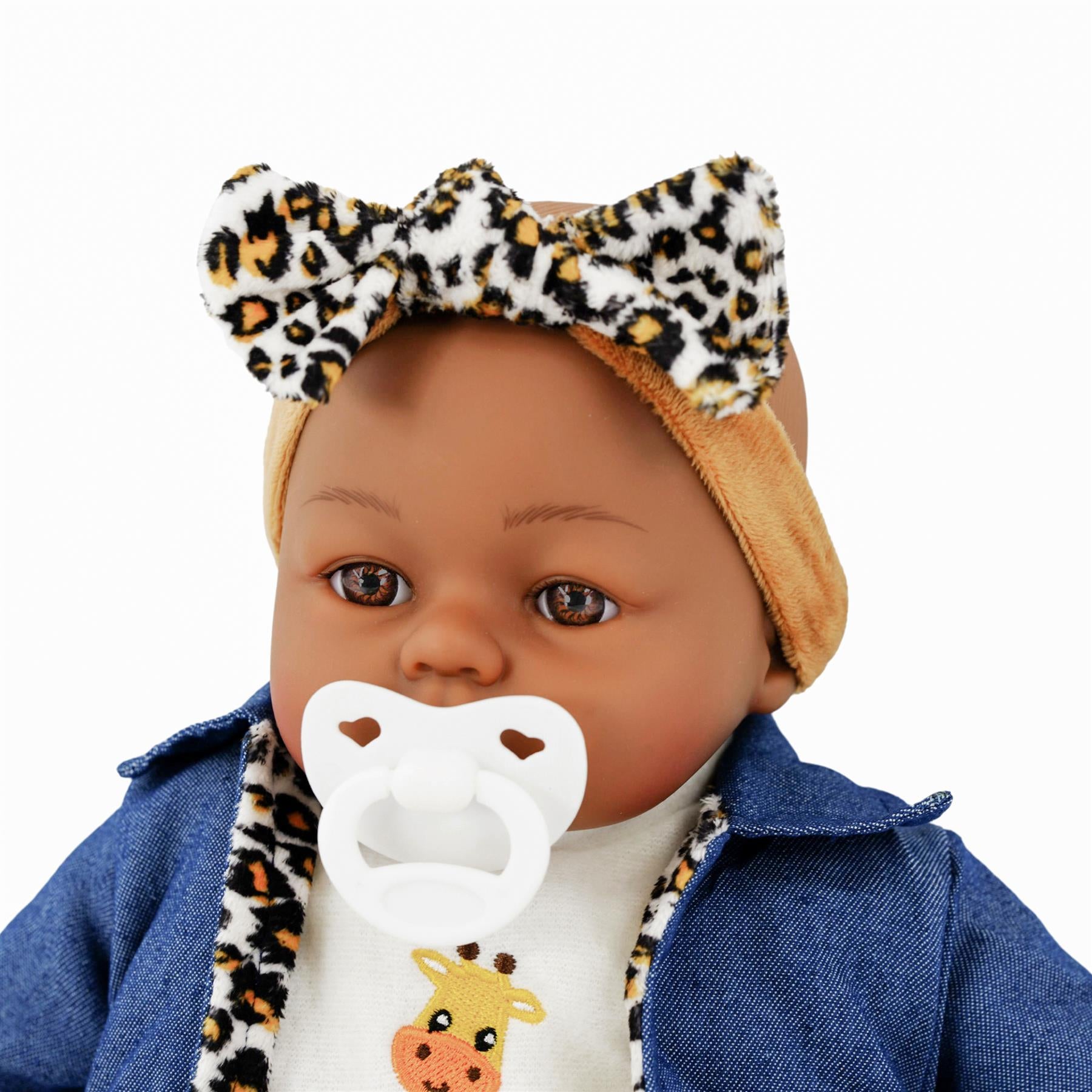 BiBi Black Baby Doll "Cheetah" (45 cm / 18") by BiBi Doll - The Magic Toy Shop