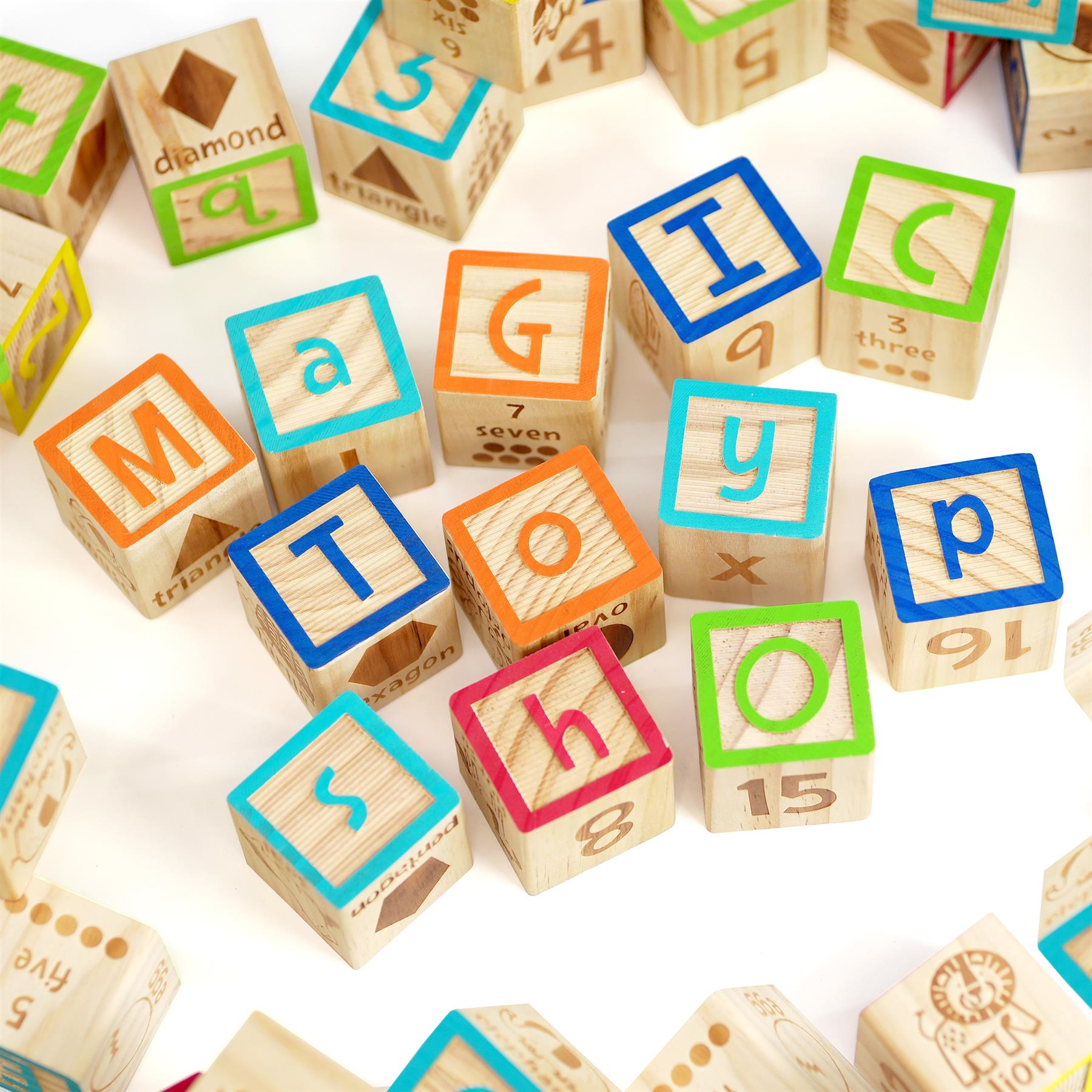 Wooden ABC 123 Block Set Kids Educational Toys by The Magic Toy Shop - The Magic Toy Shop