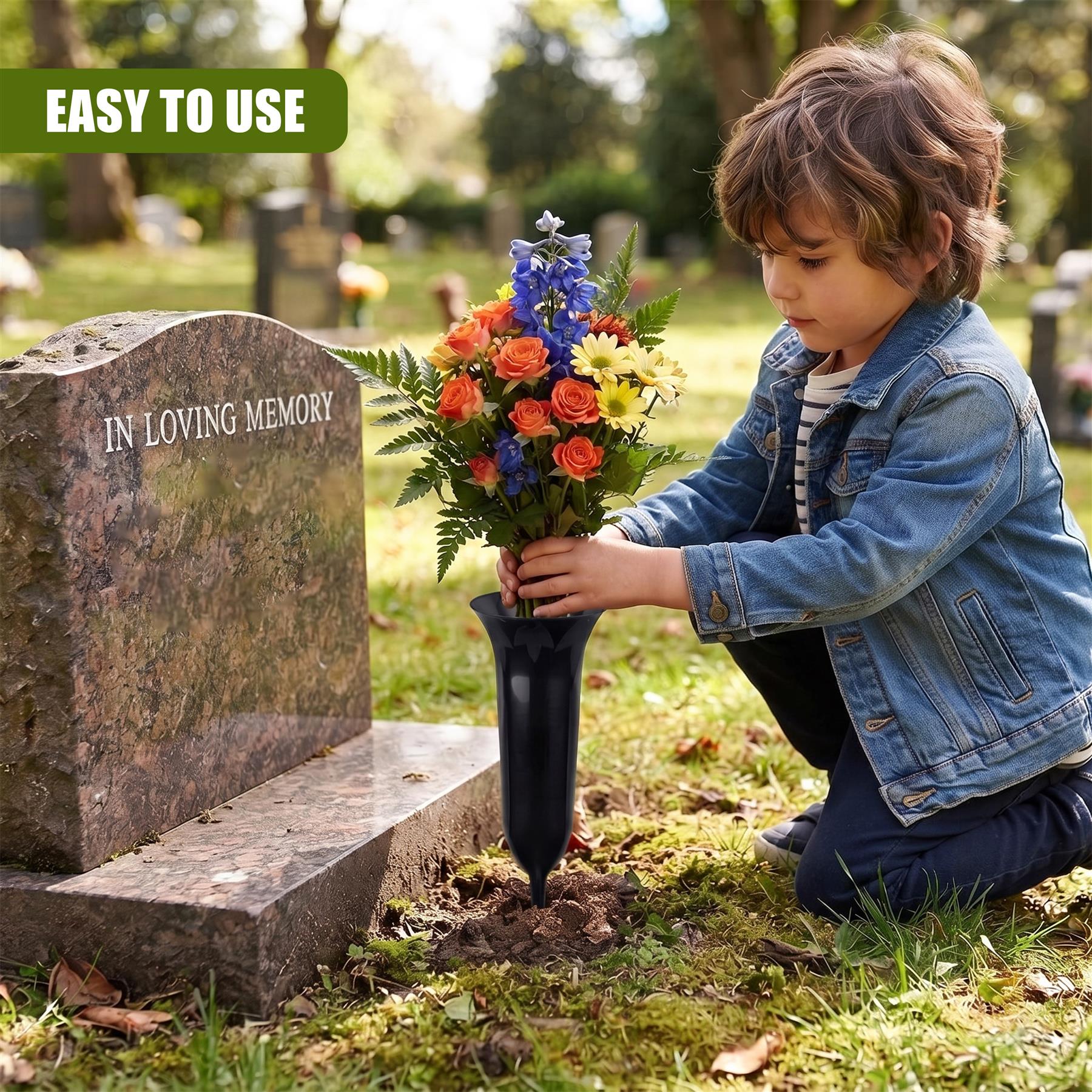 Set of 2 Grave Vases