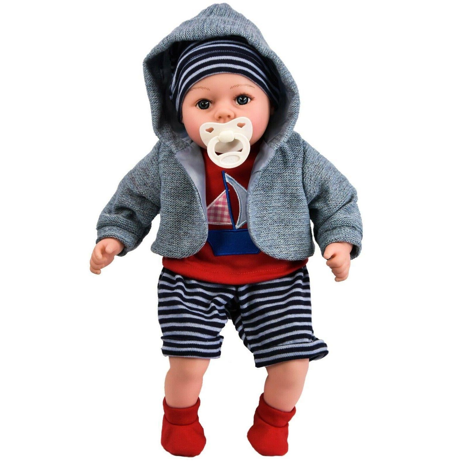 BiBi Doll BiBi Outfits - Set of Two Clothes (Stripy Red & Blue) (45 cm / 18")