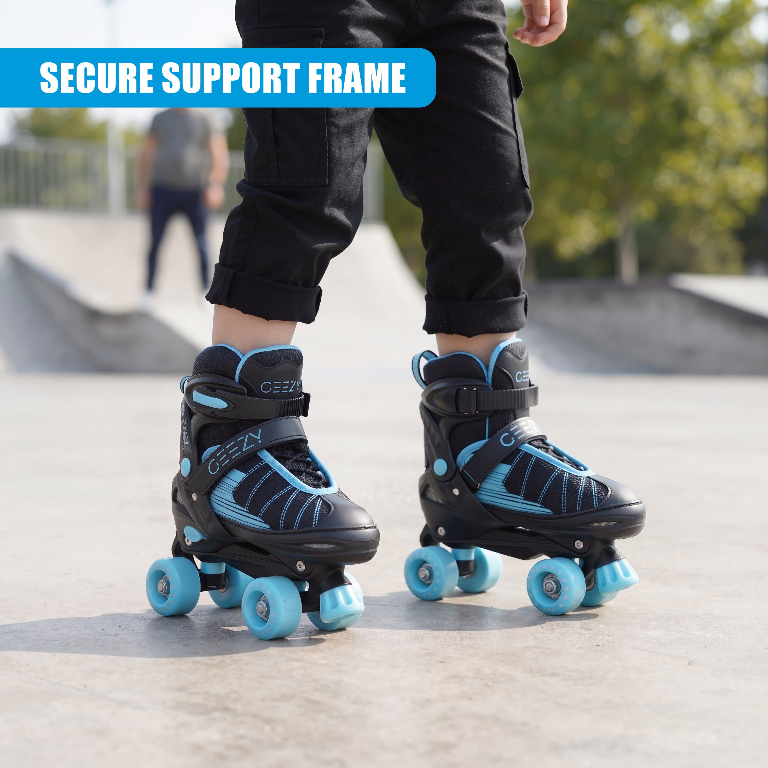 Blue Kids Adjustable Roller Skates