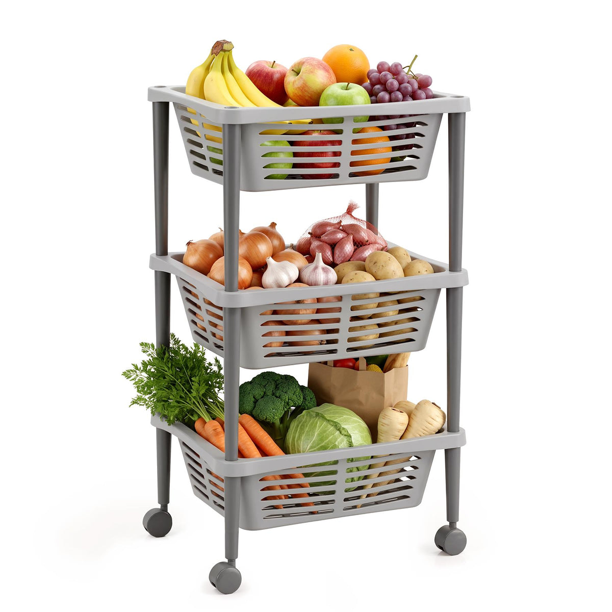 3-Tier Vegetable Trolley
