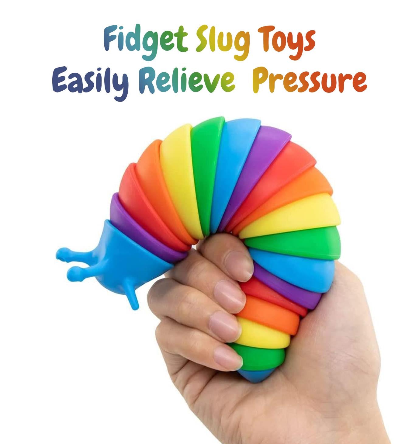 Click Clack Wriggly Rainbow Noisy Slug by The Magic Toy Shop - The Magic Toy Shop