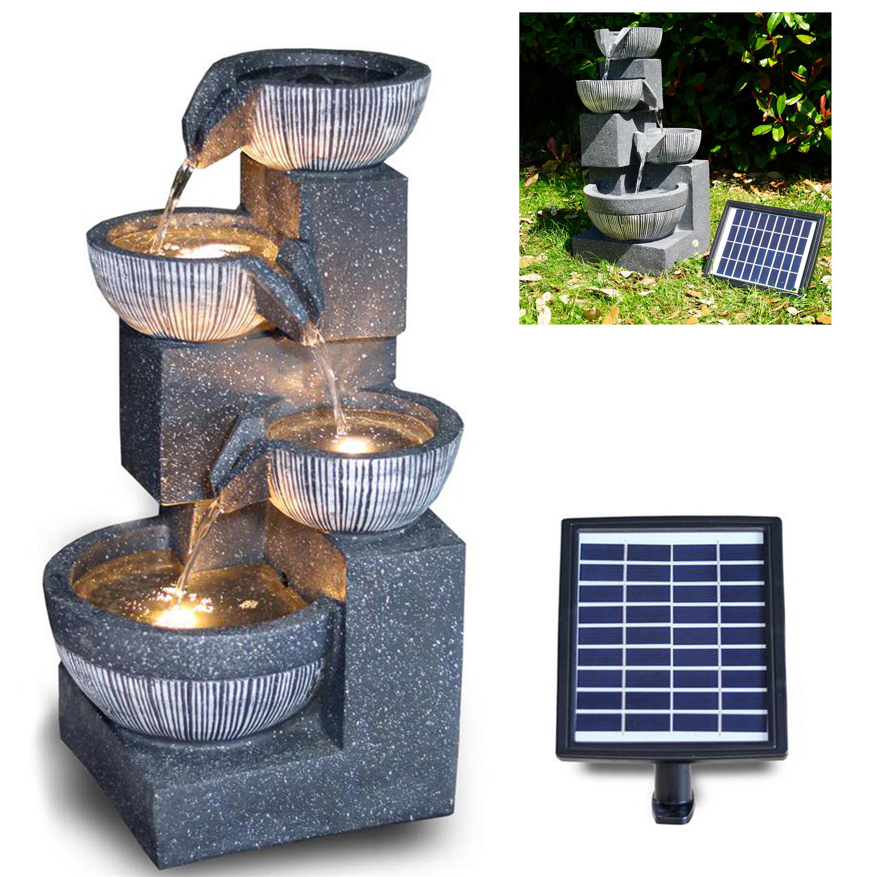 Solar 4 Tier Bowl  Fountain