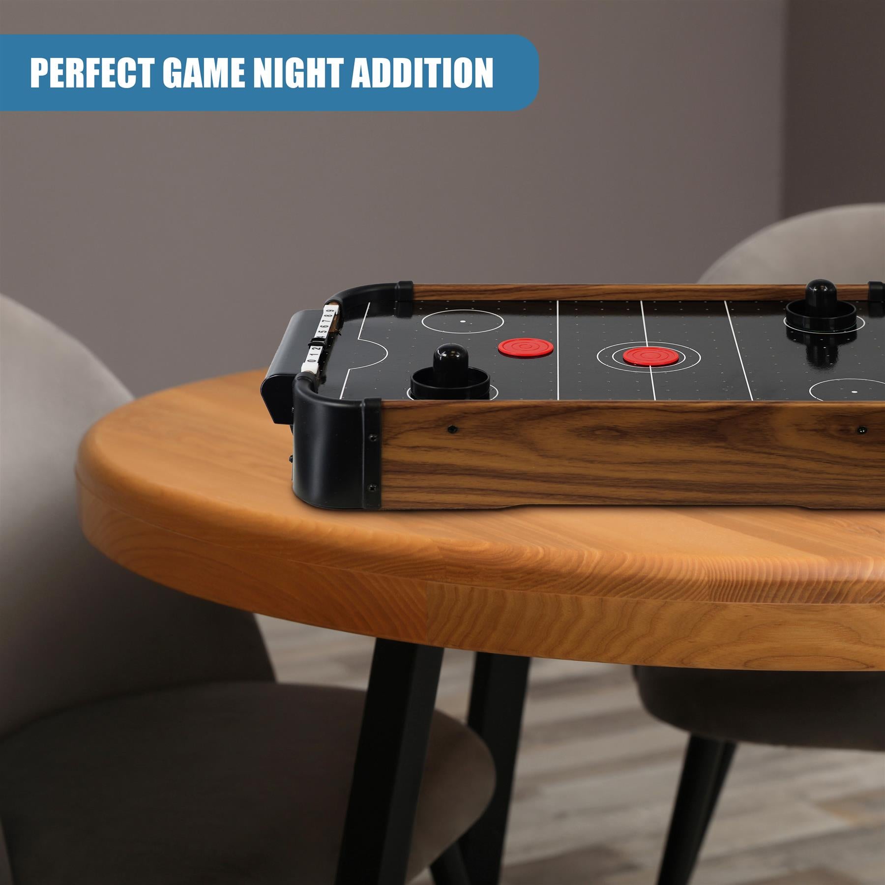 Wooden Mini Air Hockey Table