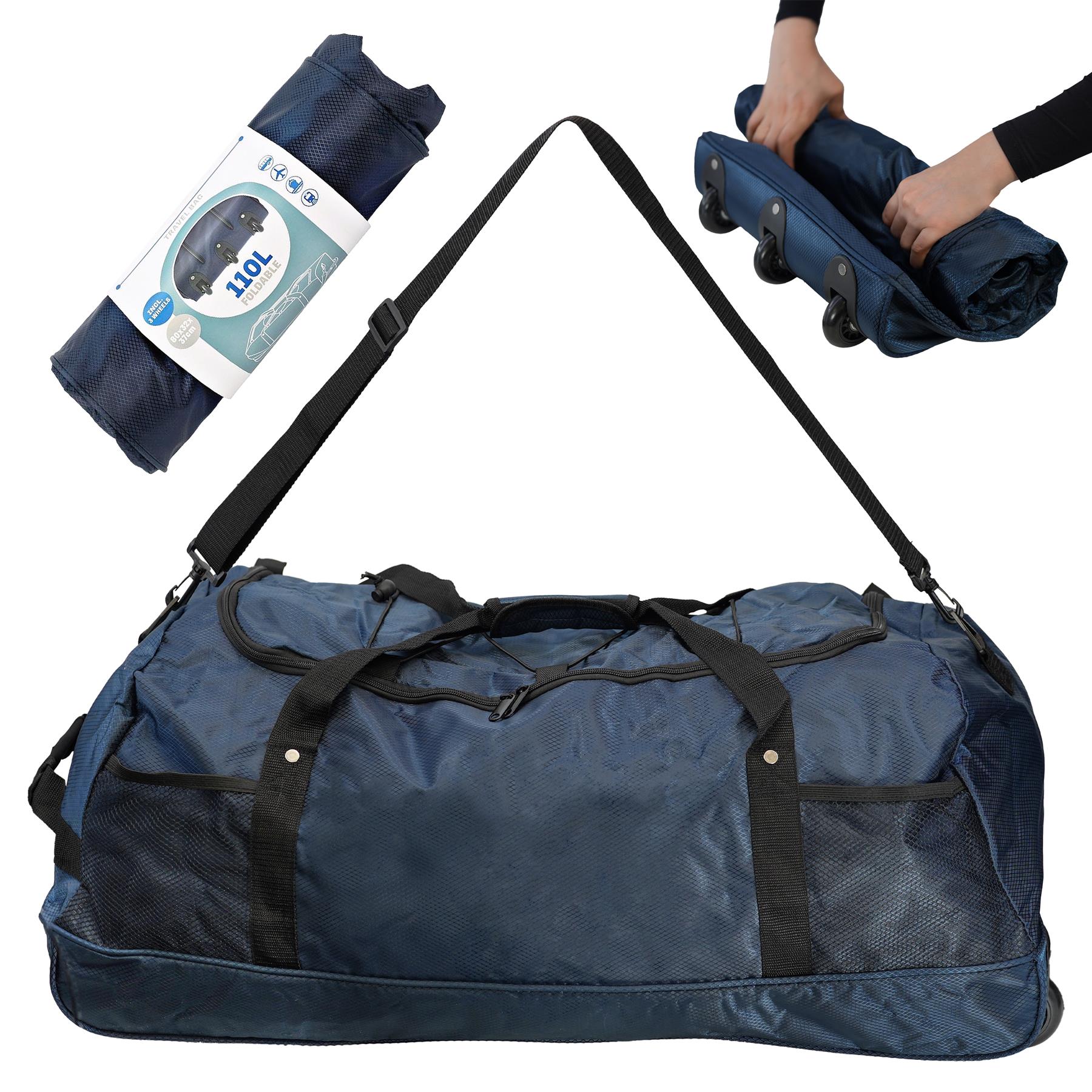 Large Foldable Duffle Bag with Wheels