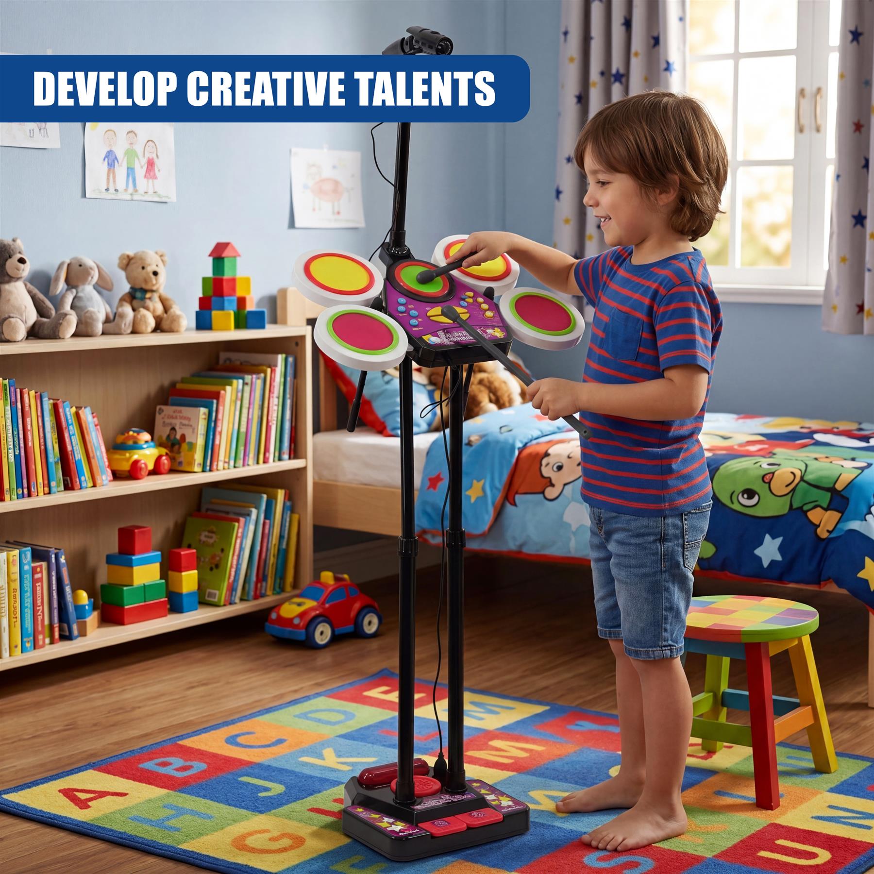 Electronic Drum Kit Playset