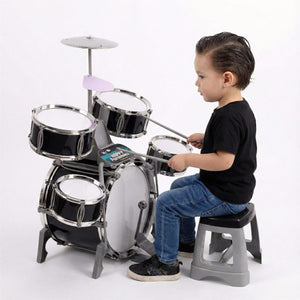 Black Multi functional Kids Jazz Drum Set - The Magic Toy Shop