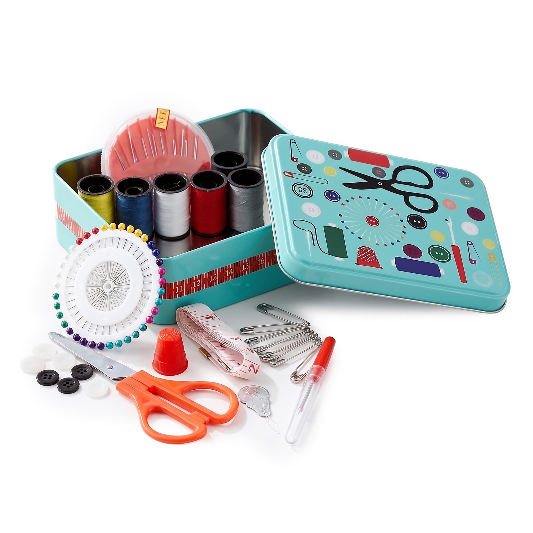 Metal Sewing Kit Box