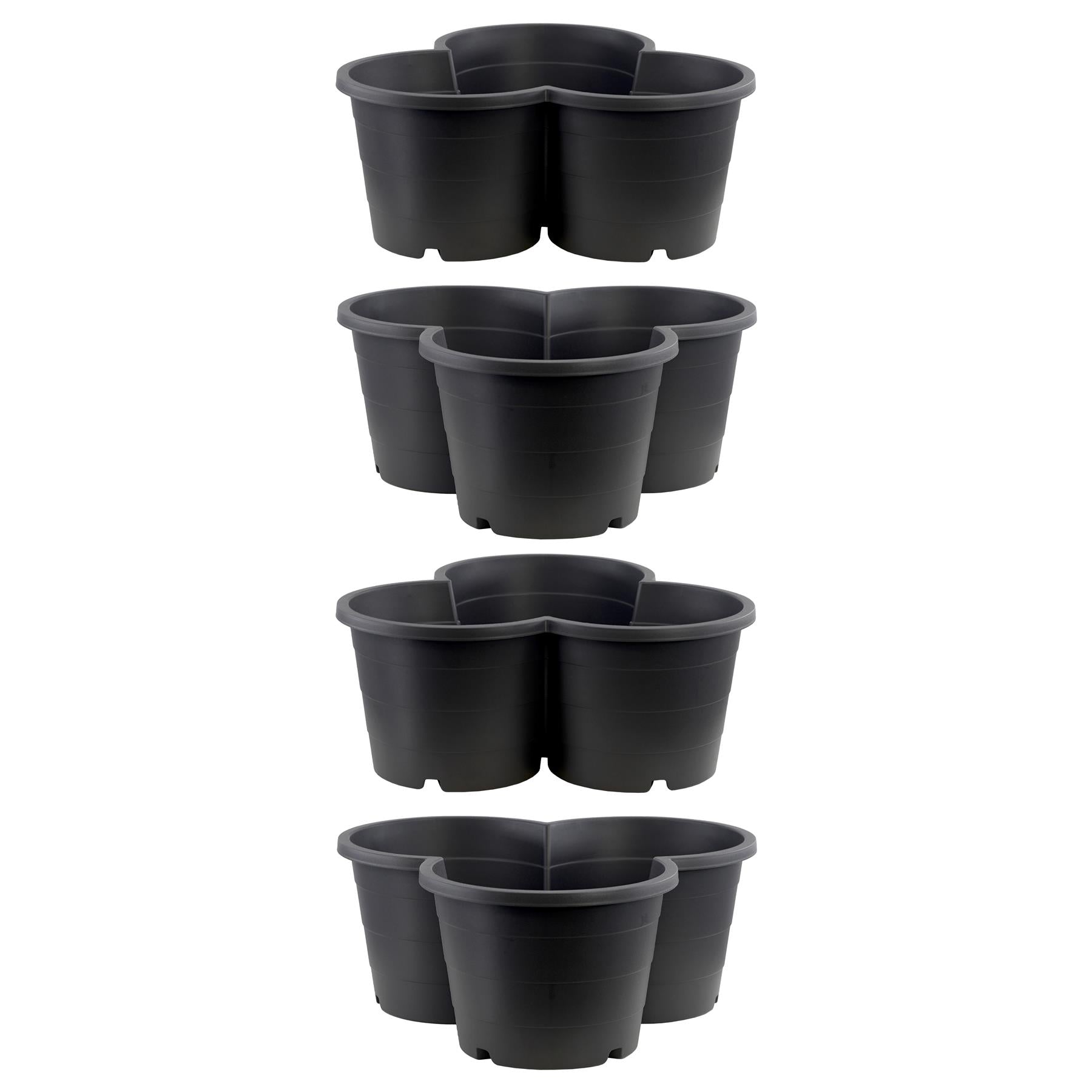 Set of 4 Trio Stackable Flower Pots by GEEZY - The Magic Toy Shop