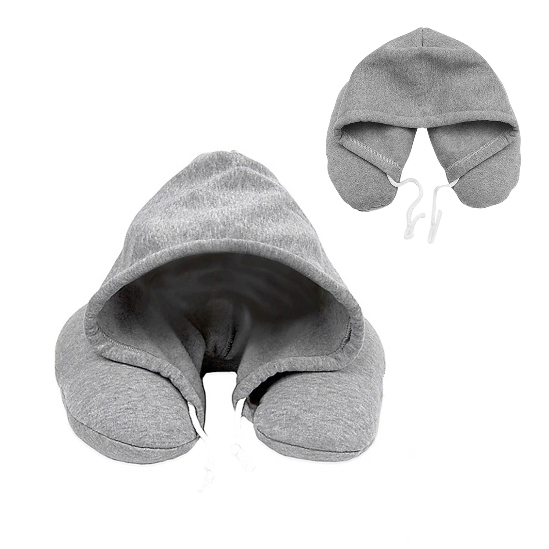 GEEZY Soft Hooded Neck Travel Pillow