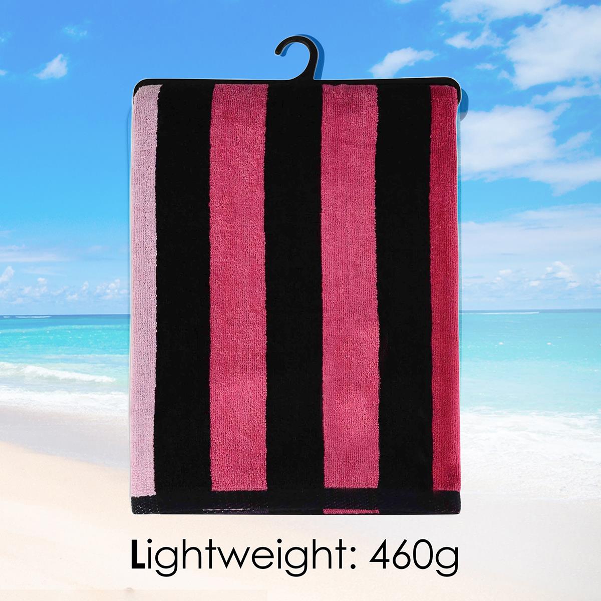 Large Velour Striped Beach Towel (Sunset) by Geezy - The Magic Toy Shop
