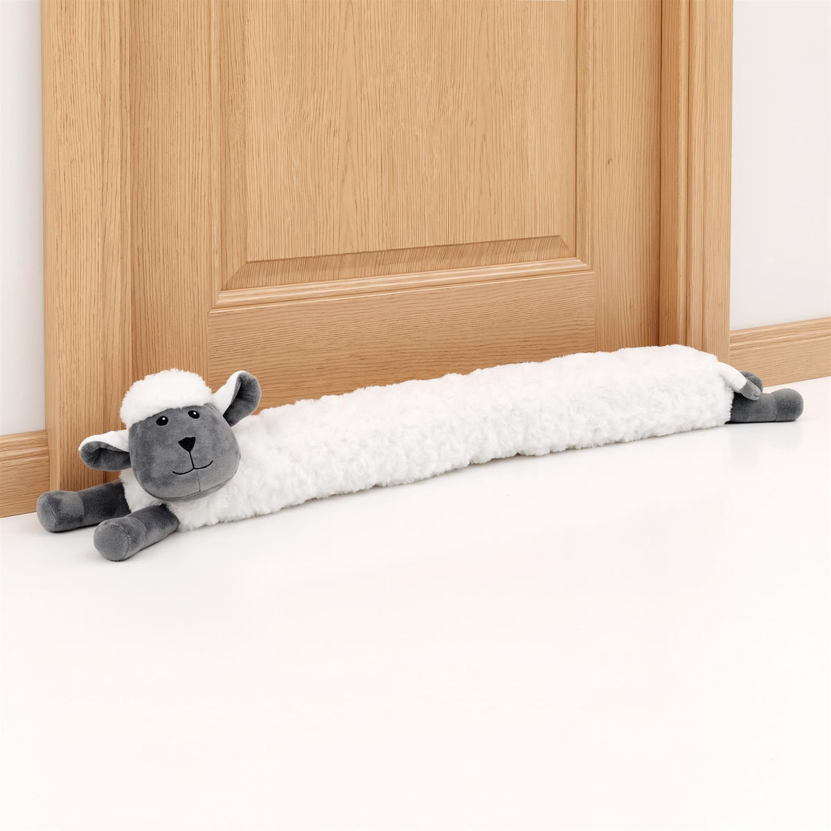 Novelty White Sheep Draught Excluder for Doors