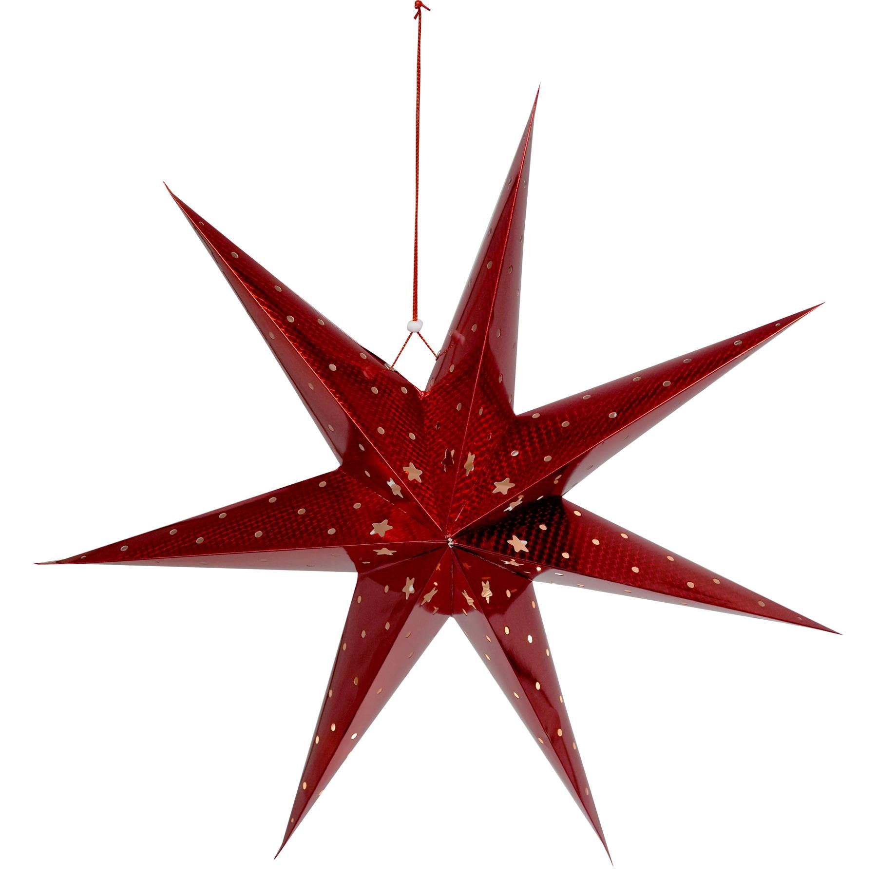 Large LED Paper Hanging Star Red by Geezy - The Magic Toy Shop